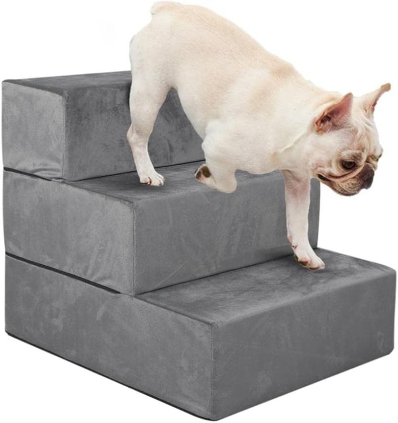 Pawz Pet Stairs 3 Steps Portable Adjustable Climbing Ladder Soft Washable M image number 6