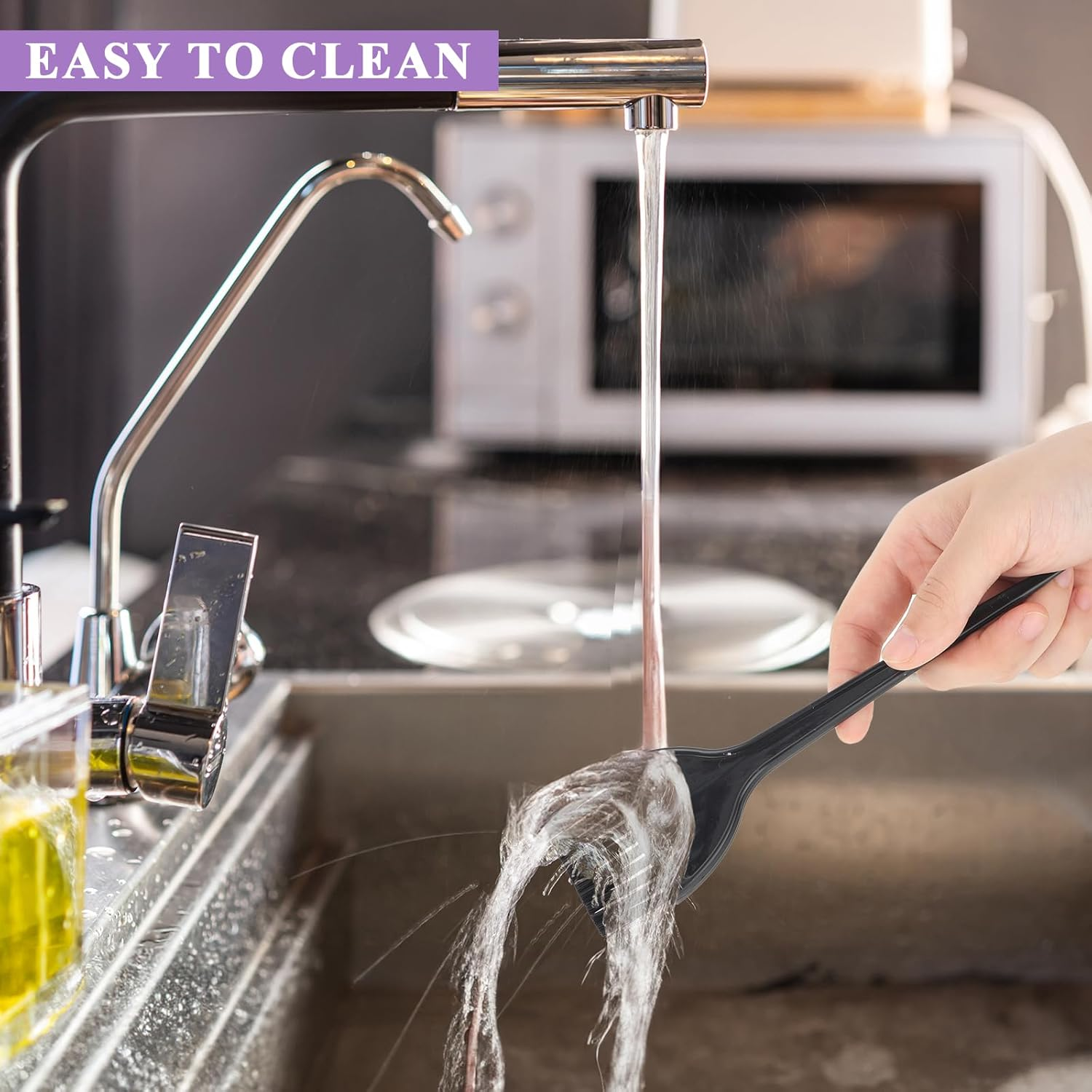 4 Pcs Hair Coloring Brush, Hair Comb Tool Kit, Hair Dye Brush Applicator, Hair Salon Tools for Hair Color Salon Use Home Diy Dyeing image number 5