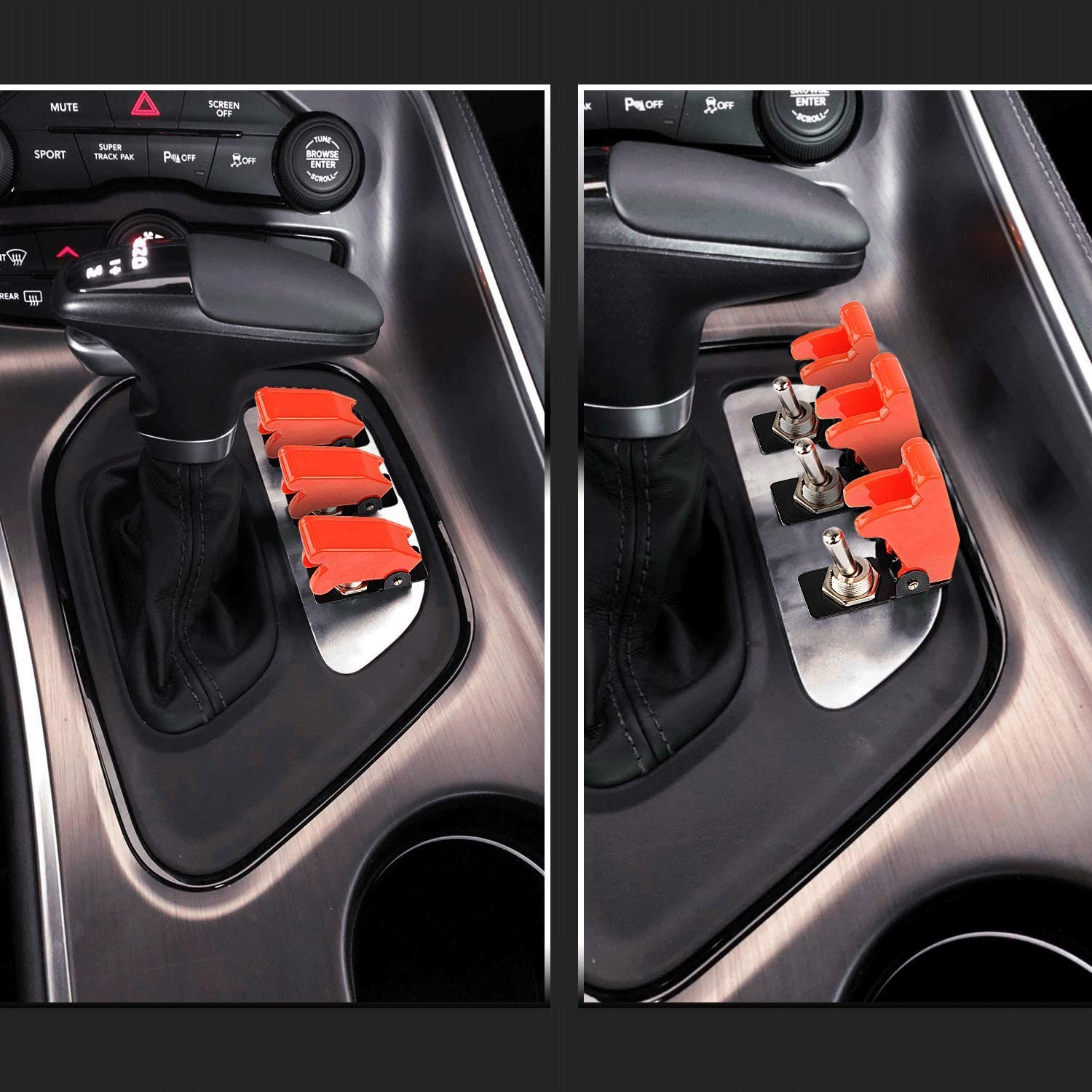 Nilight 90014E Heavy Duty Rocker Toggle Switch 12V 20A Red Cover SPST On/Off 2Pin Car Truck Boat-5 Pack image number 3