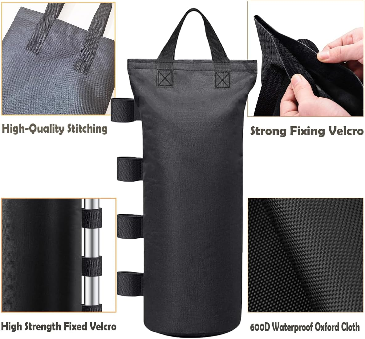 Ikerall Canopy Weights Bag Leg Weight for Pop up Canopy Tent, Sand Bags for Patio Umbrella Instant Outdoor Sun Shelter (Black) - Blue image number 2