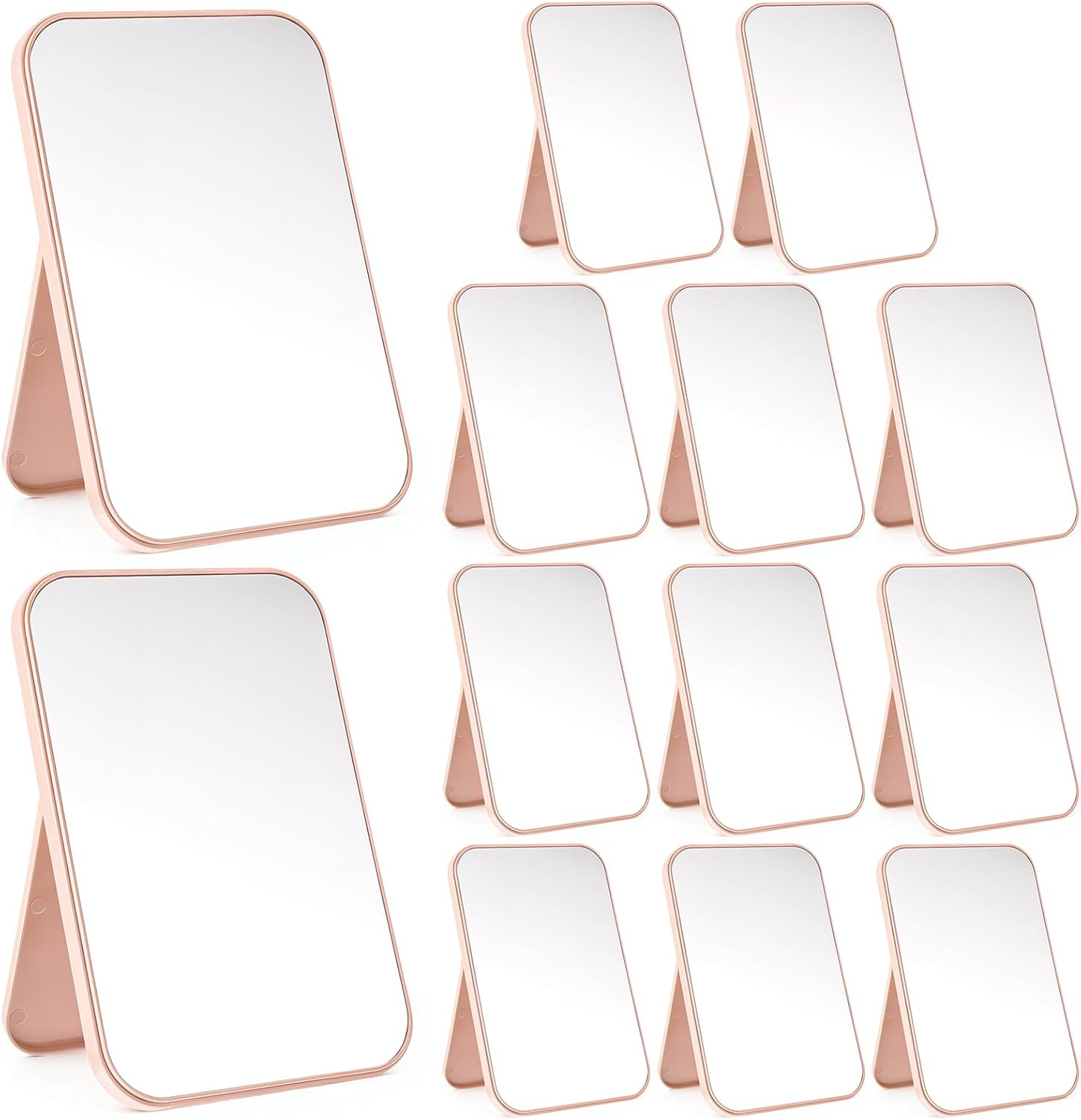 IANFAN 12 Pcs Spa Party Mirrors Spa Sleepover Party Supplies Pink Sleepover Accessory Favors Makeup Mirror for Sleepovers Slumber Birthday Favors Gift image number 1