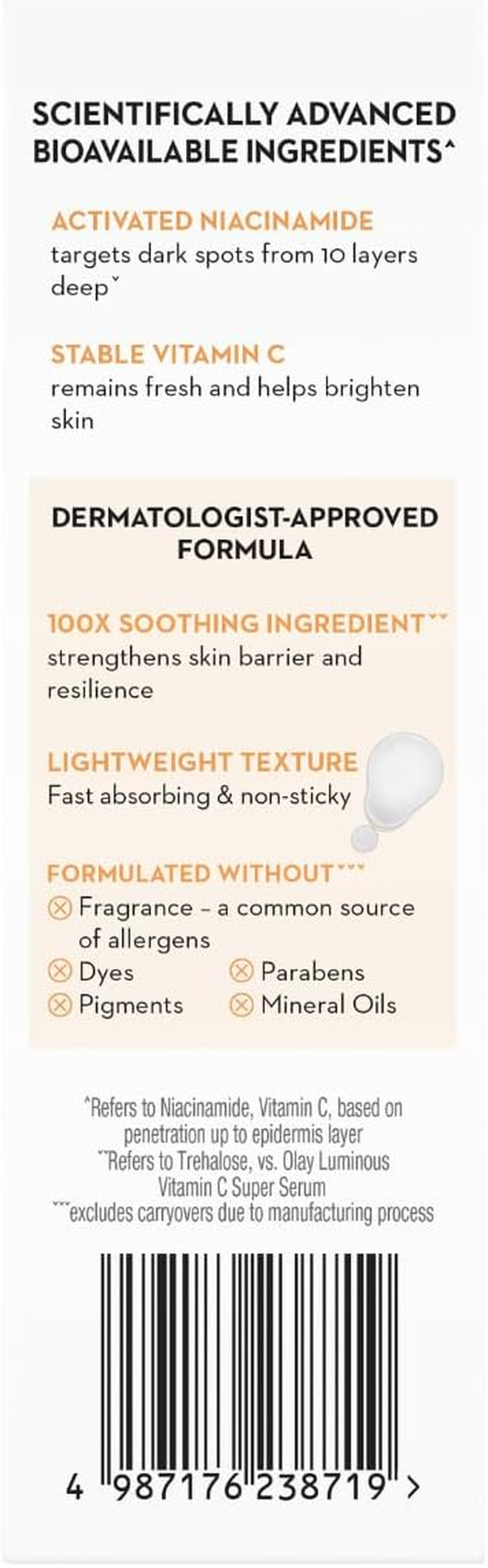 OLAYLUMINOUSVITAMINCSENSADVANCESERUM30ML OLAYLUMINOUSVITAMINCSENSADVANCESERUM30ML image number 1