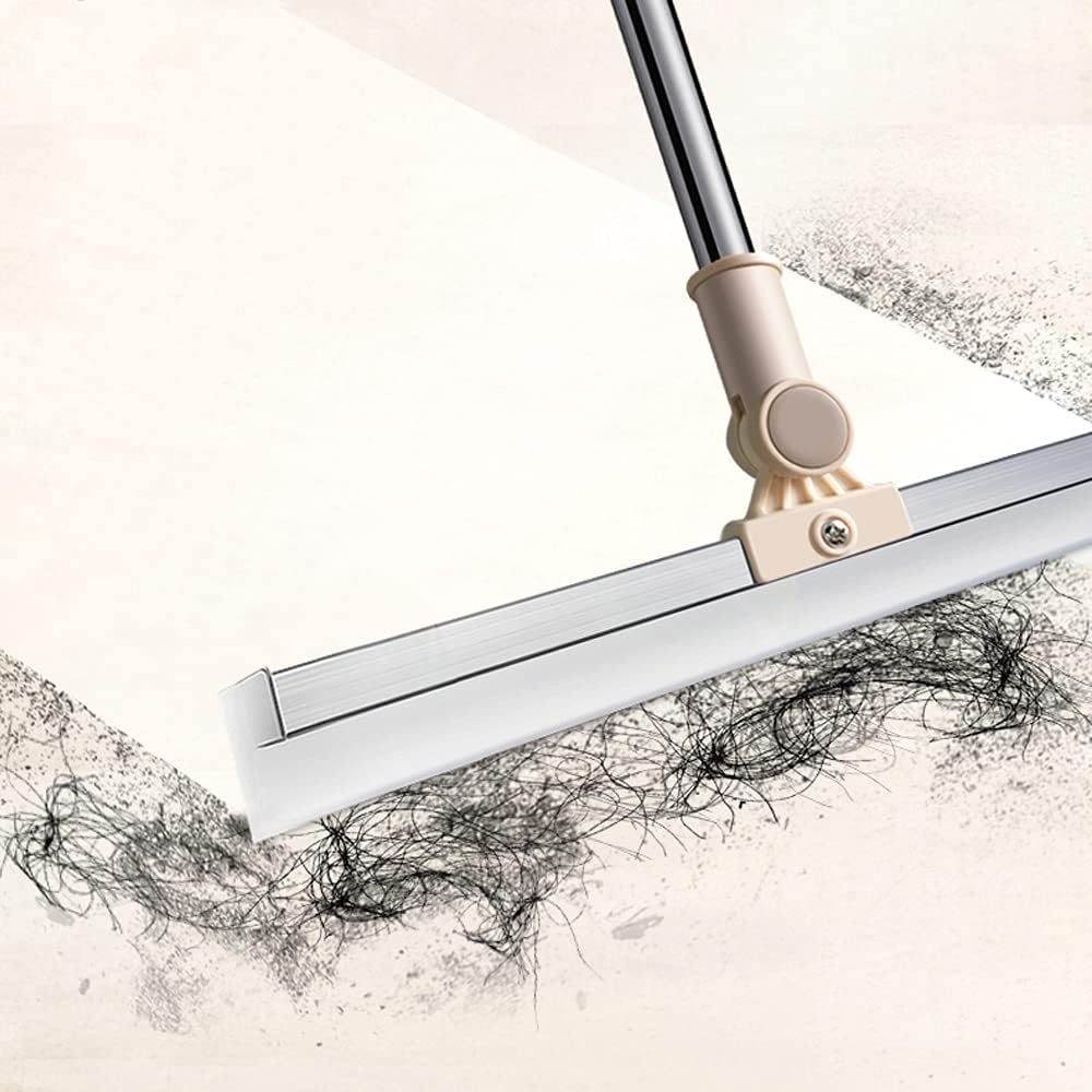 Floor Squeegee 20 Inch Silicone Long Handle of 65" for Window Cleaning Shower Squeegee Scrubber Combi with Pole Extendable Telescopic Adjustable Stainless Glass Squeegee Bathroom Shower image number 6