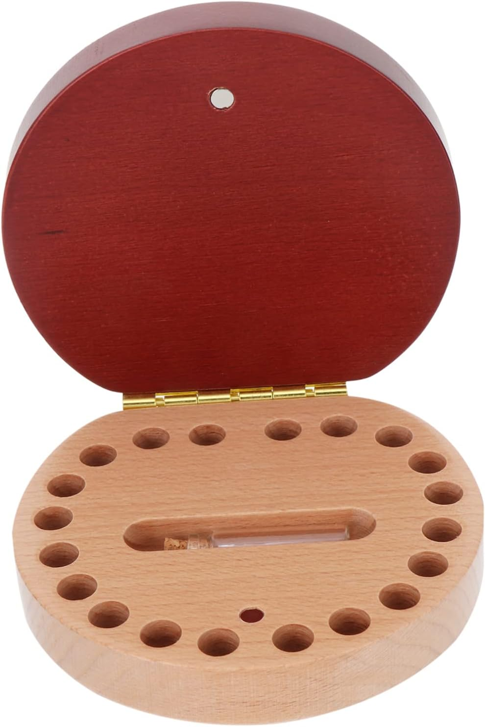 Abaodam Wooden Tooth Keepsake Box Baby Teeth Saver and Fetal Hair Container for Boys and Girls Zodiac Horse Design Baby Shower image number 1