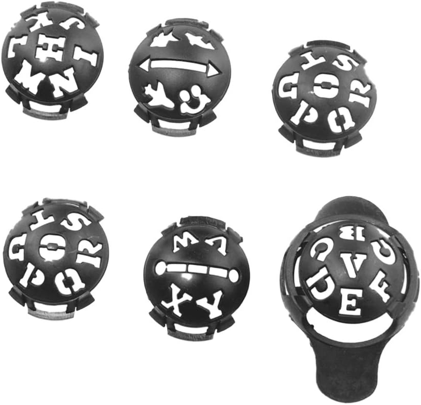 Prettyia 6Pcs Plastic Golf Ball Line Marker Liner Drawer Drawing Tool Letter Template image number 3