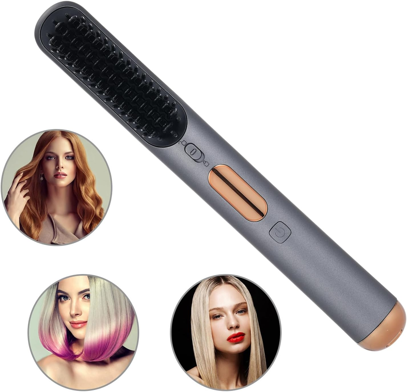 Electric Hair Straightening Brush Rechargeable Hair Straightener image number 5