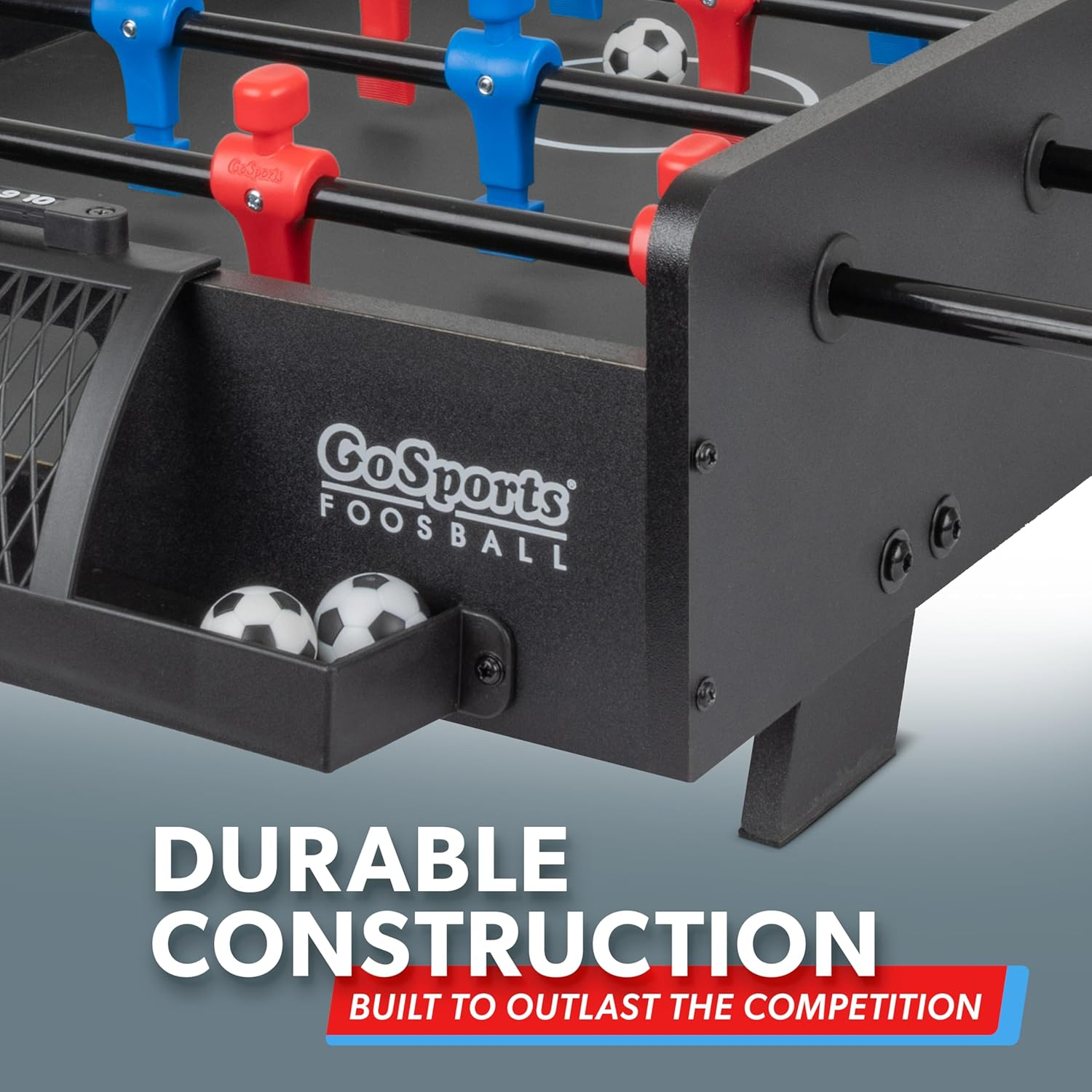 Gosports 32 Inch Tabletop Foosball Game Set - Oak or Black image number 5
