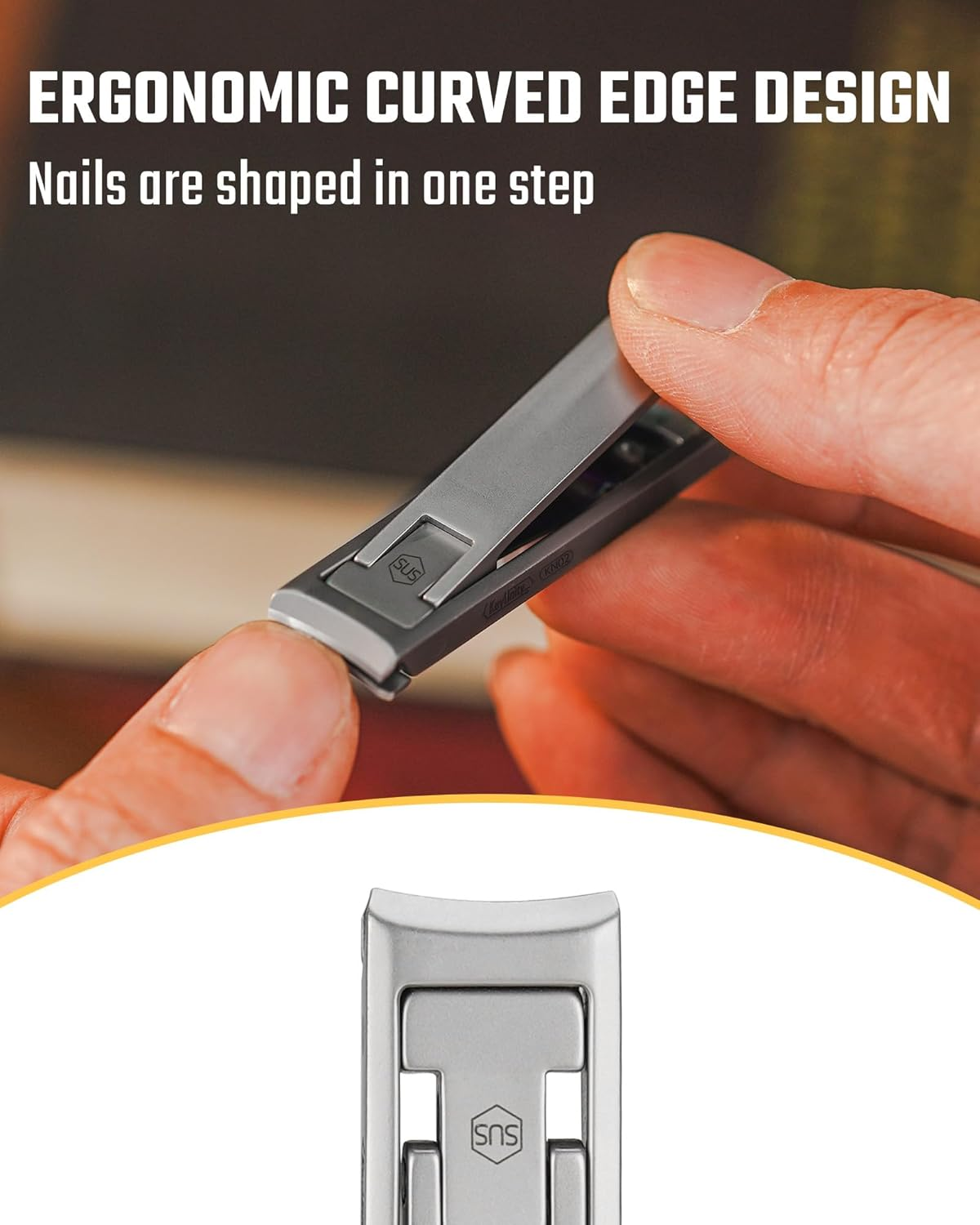 Keyunity KN02 Keychain Nail Clippers, Foldable Stainless Steel Fingernail Cutter for Travel & Everyday Carry image number 4