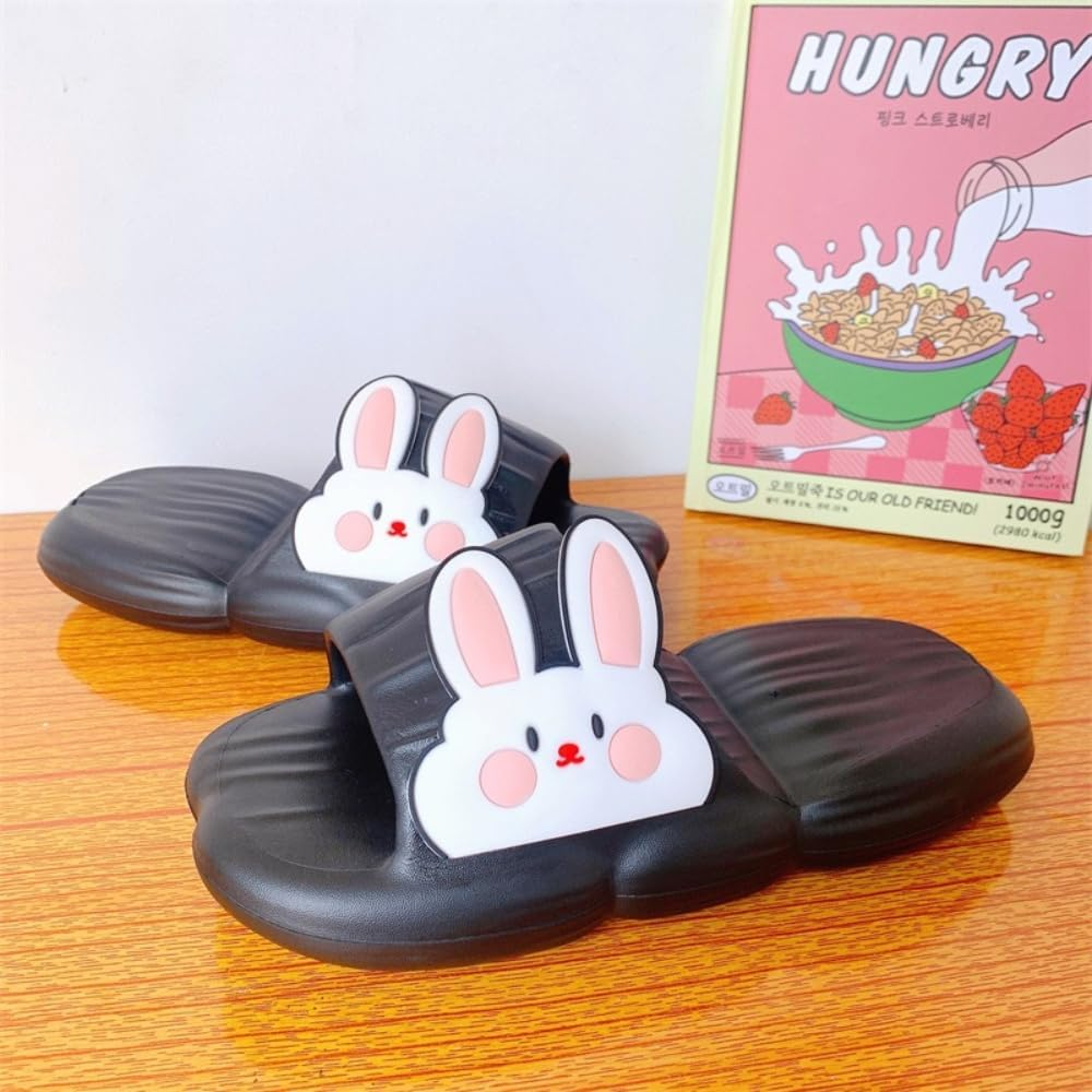 Bunny Slippers Bathroom Slippers Femaler Student Girl Heart Home Deodorant Slippers Soft Cute Platform Rabbit Slippers image number 2