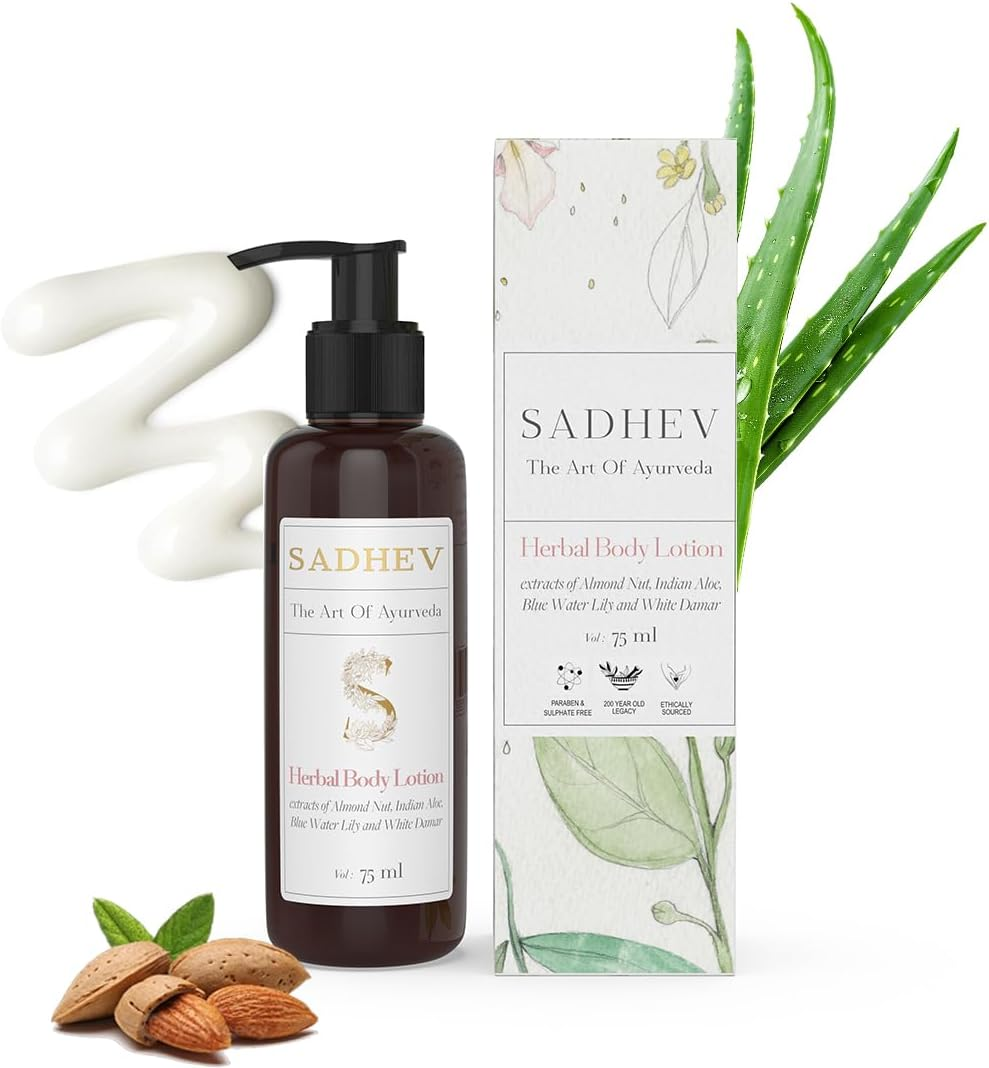 Sadhev - Herbal Body Lotion - Almond & Aloe 75Ml