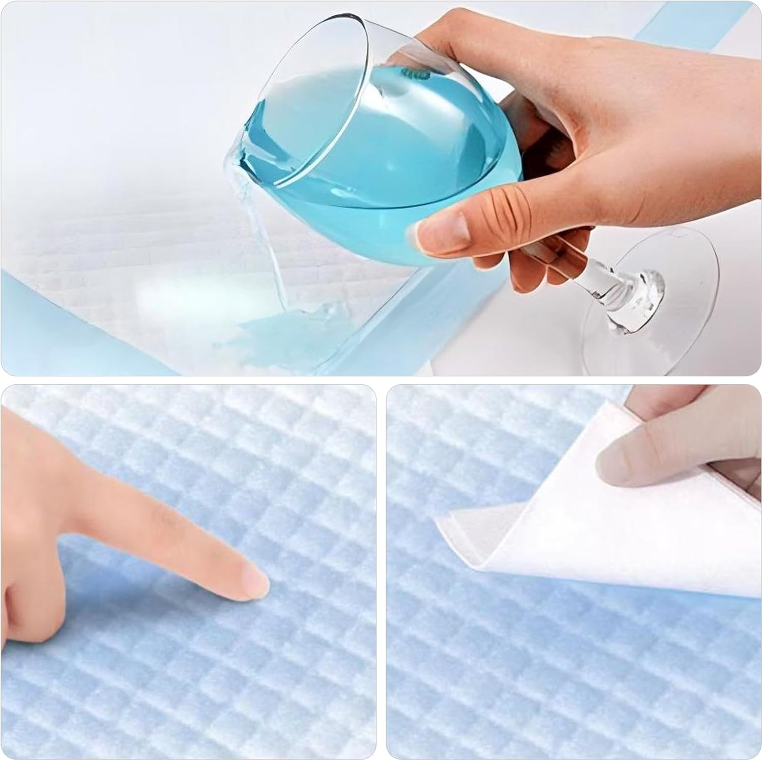 100-Pack of 33 * 45CM Disposable Changing Pads with Quick Drying and Leakproof Features, Premium Underpads for Diaper Changes, Bed and Table Protection