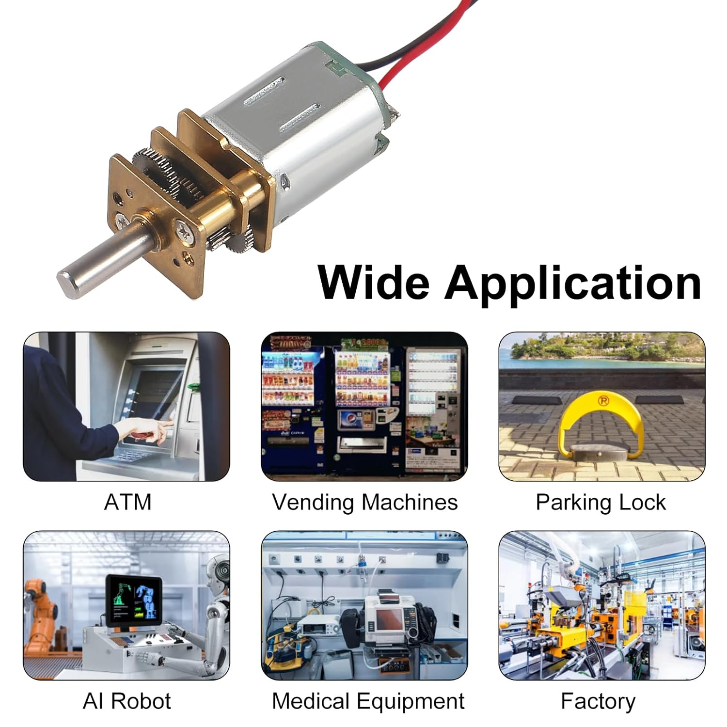 DIANN 5Pcs Mini Micro N20 Gear Motor DC 3V-6V Slow Speed Full Metal Gearbox DIY Robot Car image number 2