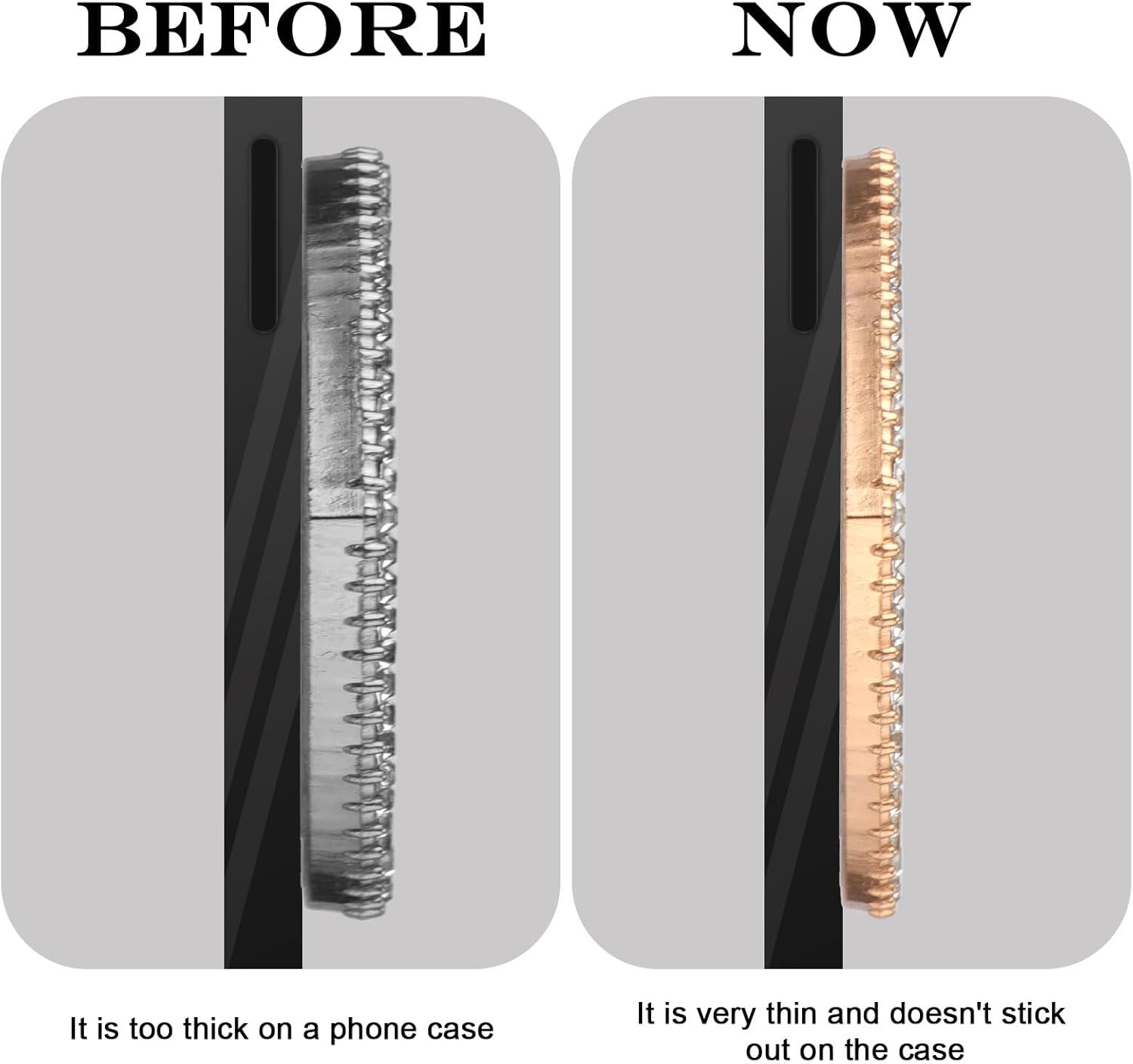 PEUTIER Smartphone Mirror Decal - Adhesive Diamond Bling Sticker, Make up Mirror for Phone Case, Medium, Glass image number 2