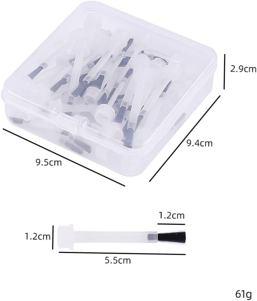Baluue Nail Art Brush Set 50Pcs Disposable Nail Polish Brush Replacement for Liquid/Acrylic/Gel Ergonomic Handle for Diy Enthusiasts Professionals image number 2