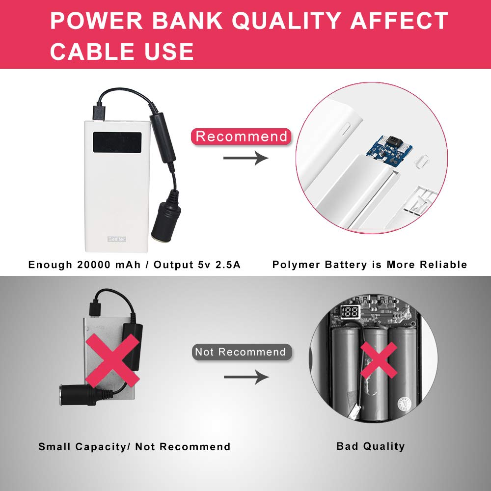 5V to 12V DC Voltage Regulator Bulk Step up Converter Cable 5V USB a to 12V Car Cigarette Ligher Female Socket Supply Cable 30Cm Length image number 4