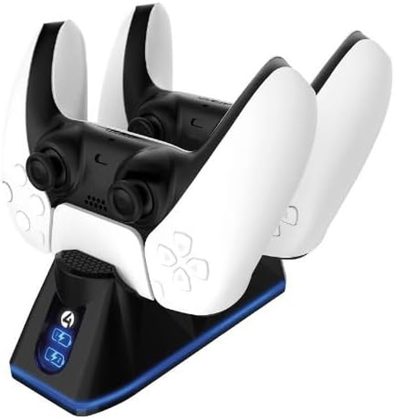 4Gamers SP-C100 V Twin Charging Dock with 2M Play & Charge Cable for PS5 - Black