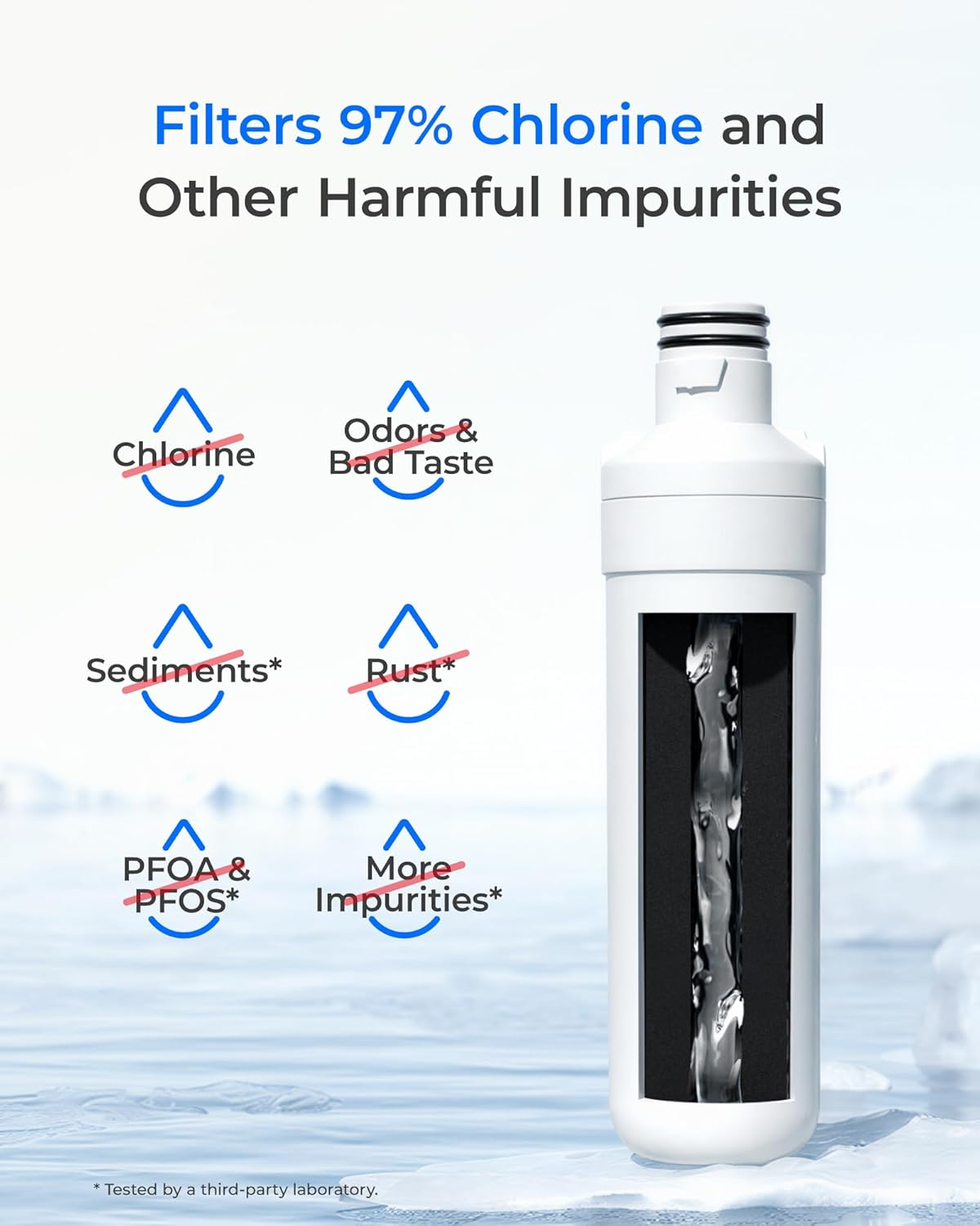 Waterdrop LT1000P Replacement for LG Fridge Water Filter LT1000P, Compatible with LG LT1000PC, LT-1000PC, MDJ64844601 Water Filter Cartridge, 2 Pack image number 1