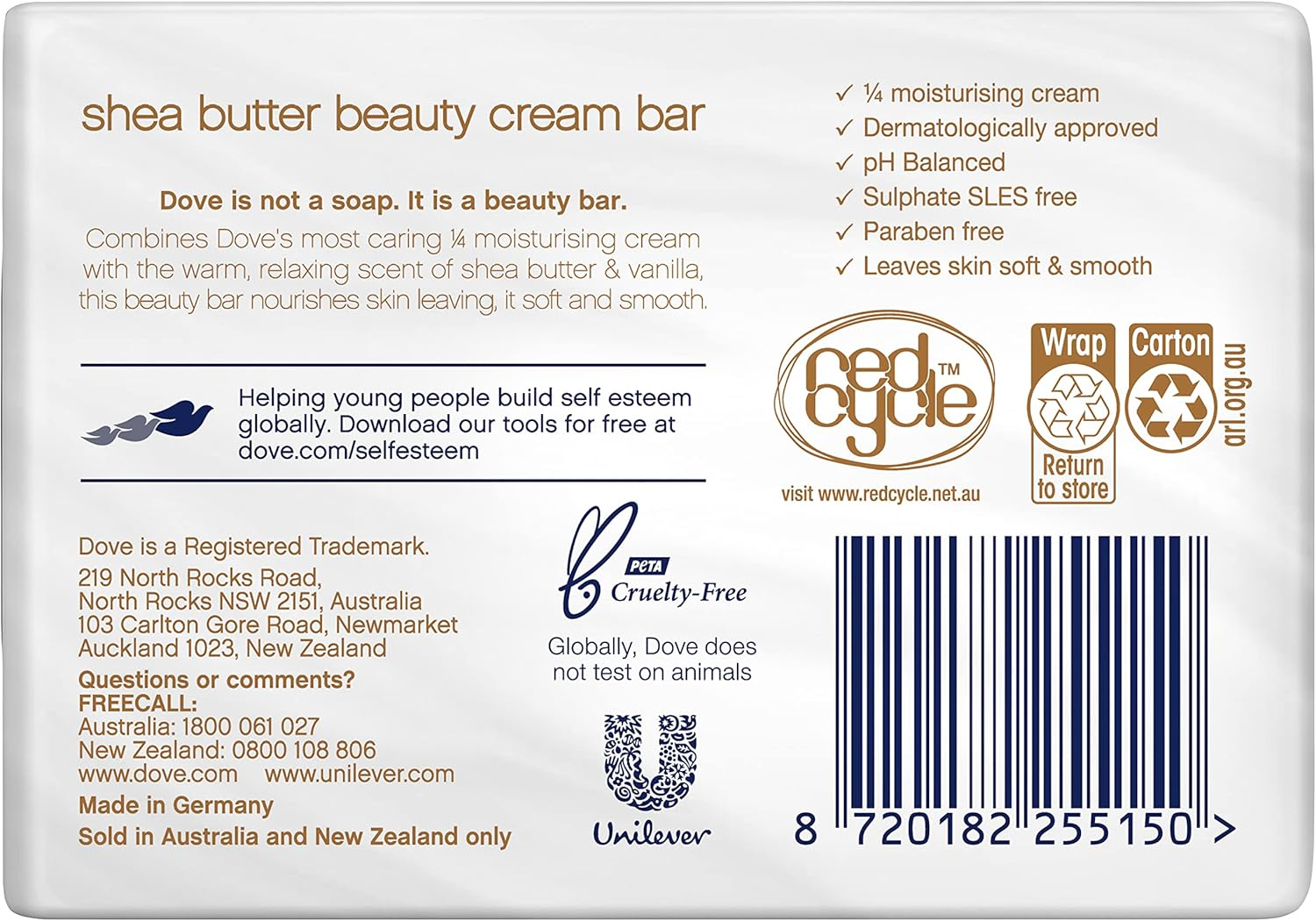 Dove Shea Butter Beauty Cream Bar 2 X 90 G (Pack of 2) image number 4