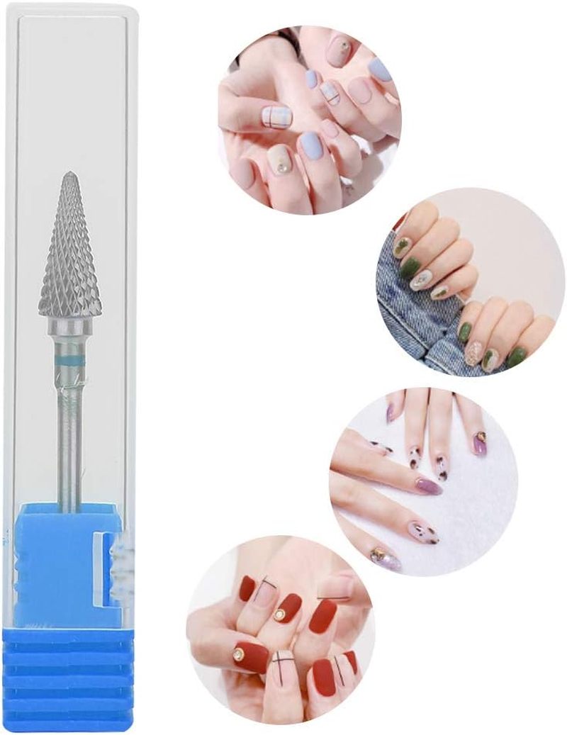 Nail Drill, Tungsten Steel Drill Bit for Nails, Nail Art Drill, Electric Pedicure Manicure Grinding Head, Nail Polishing Accessories, Manicure Drill for Nails (Blue Label) image number 5