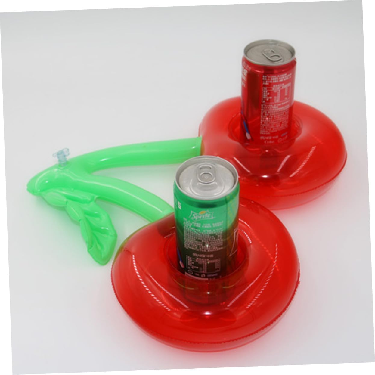 2Pcs Floating Drink Holder Inflatable Cherry Shape Drink Cup Holder Beach Pool Floats for Summer Party Favors Swimming Pool Decoration image number 2