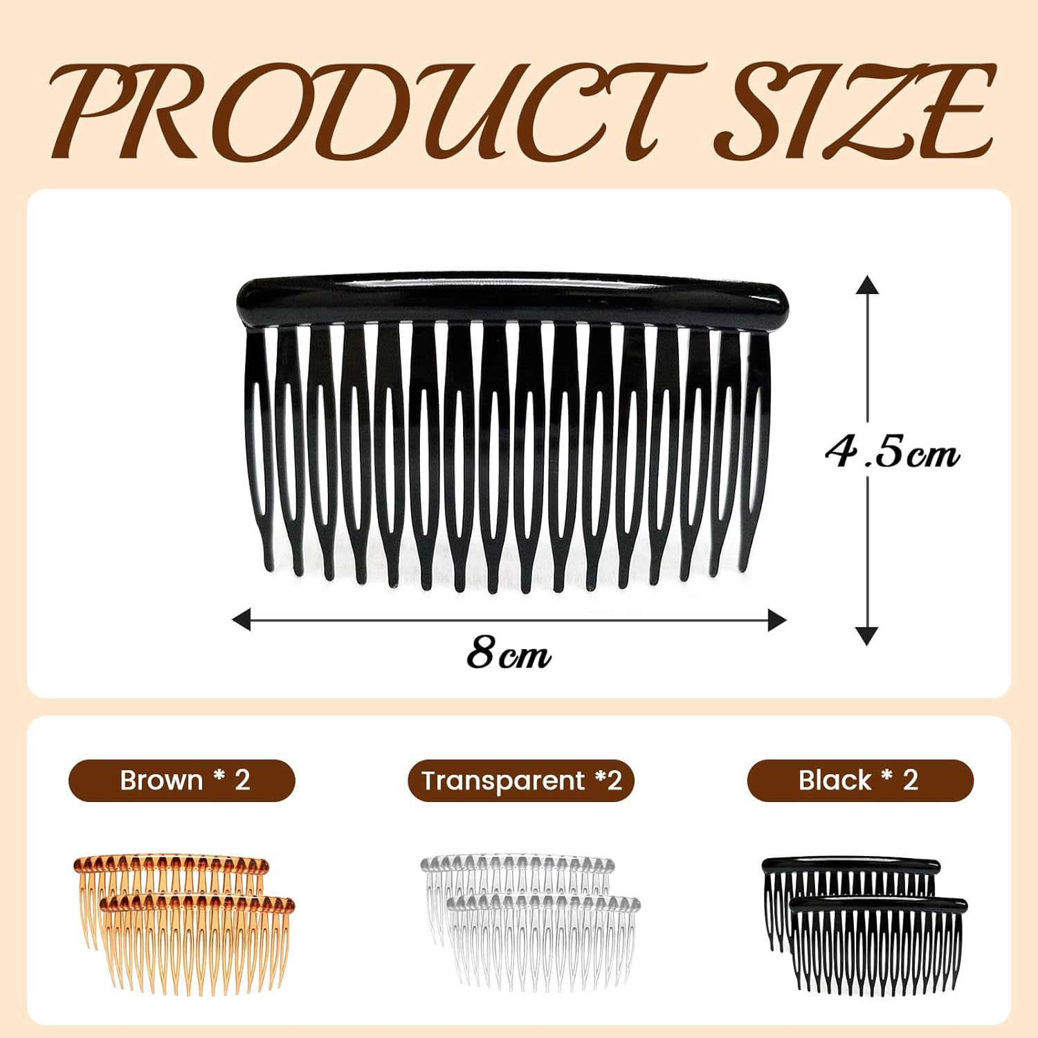 HUTRADE 6-Piece Set French Twist Hair Pin, Premium Hair Comb for Inserting & Stylish Zigzag Headband Style - High-Quality Hair Fork for DIY Hair Styling image number 1