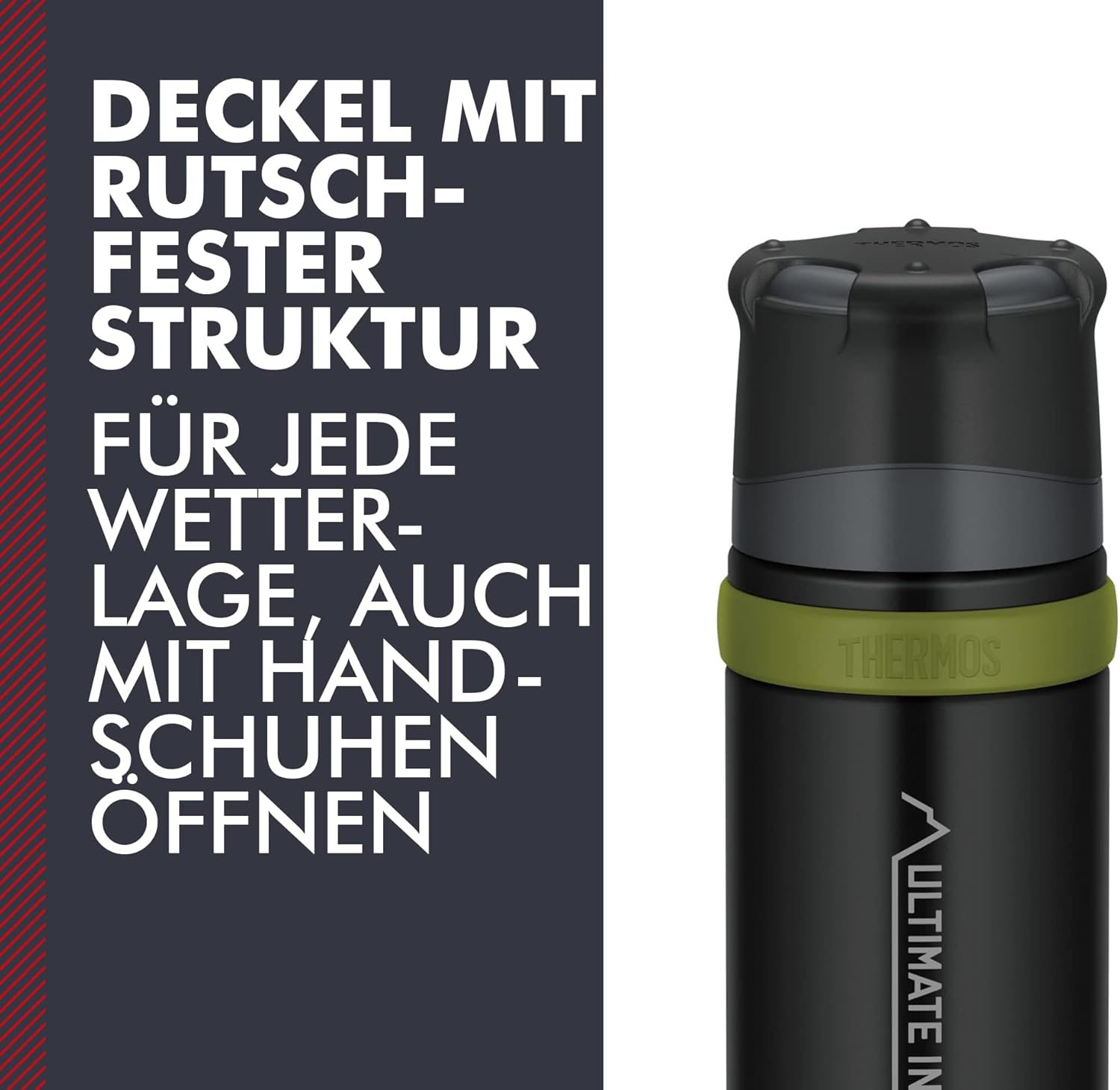 Thermos Flask, Stainless Steel, Charcoal Black Mat, 0,7 Liter image number 6