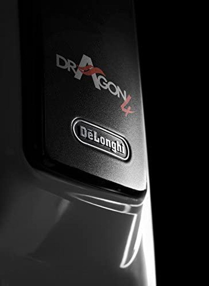 De'Longhi Dragon 4 Electric Oil Column Heater TRD42400ET, 11 Fin Home Heater for Medium to Large Rooms, Safety Thermostat, 24-Hour Timer, LED Display, 2400W, White image number 6