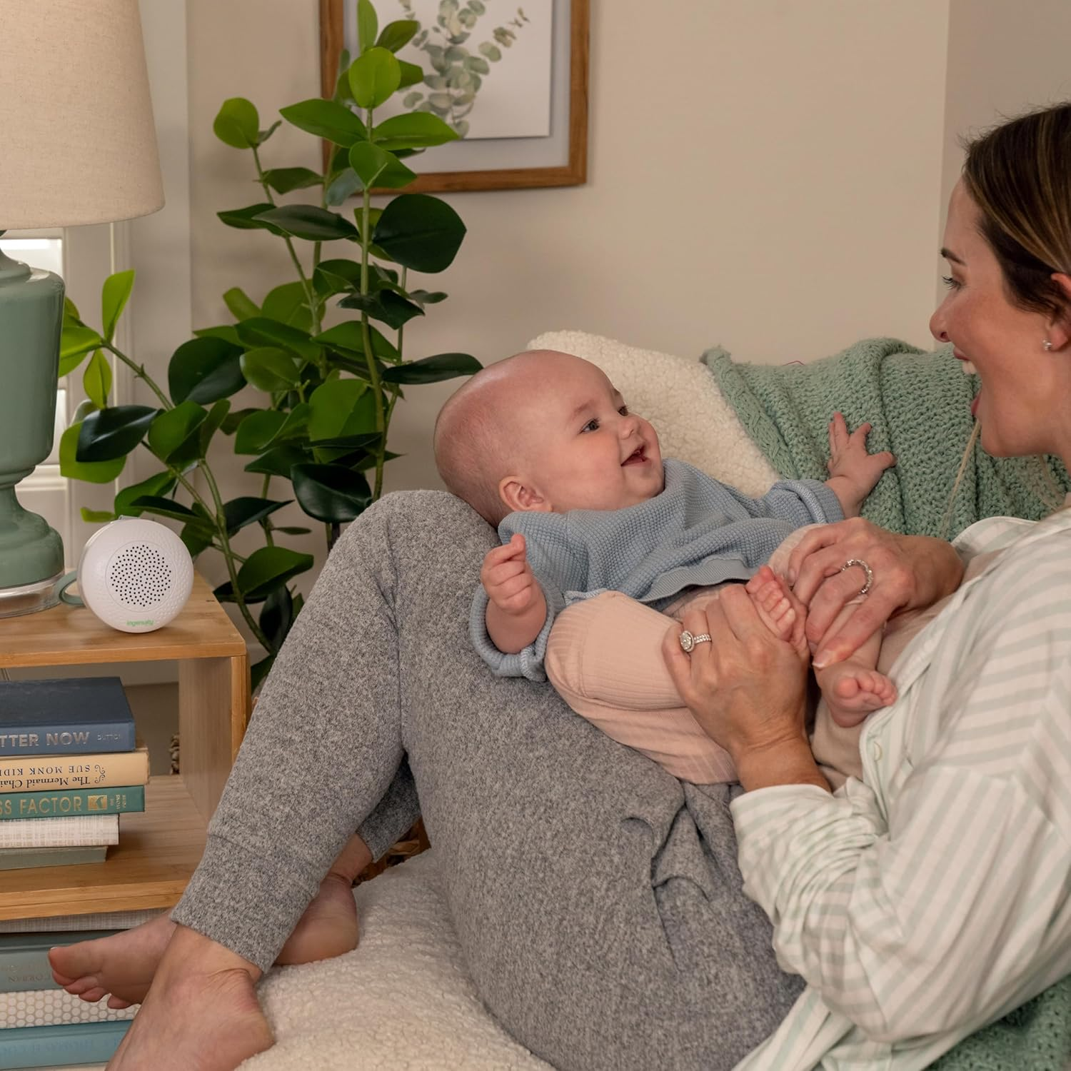 Ingenuity Pock-A-Bye Baby Soother and Bluetooth Speaker, Stream Music or Preloaded Playlists image number 1