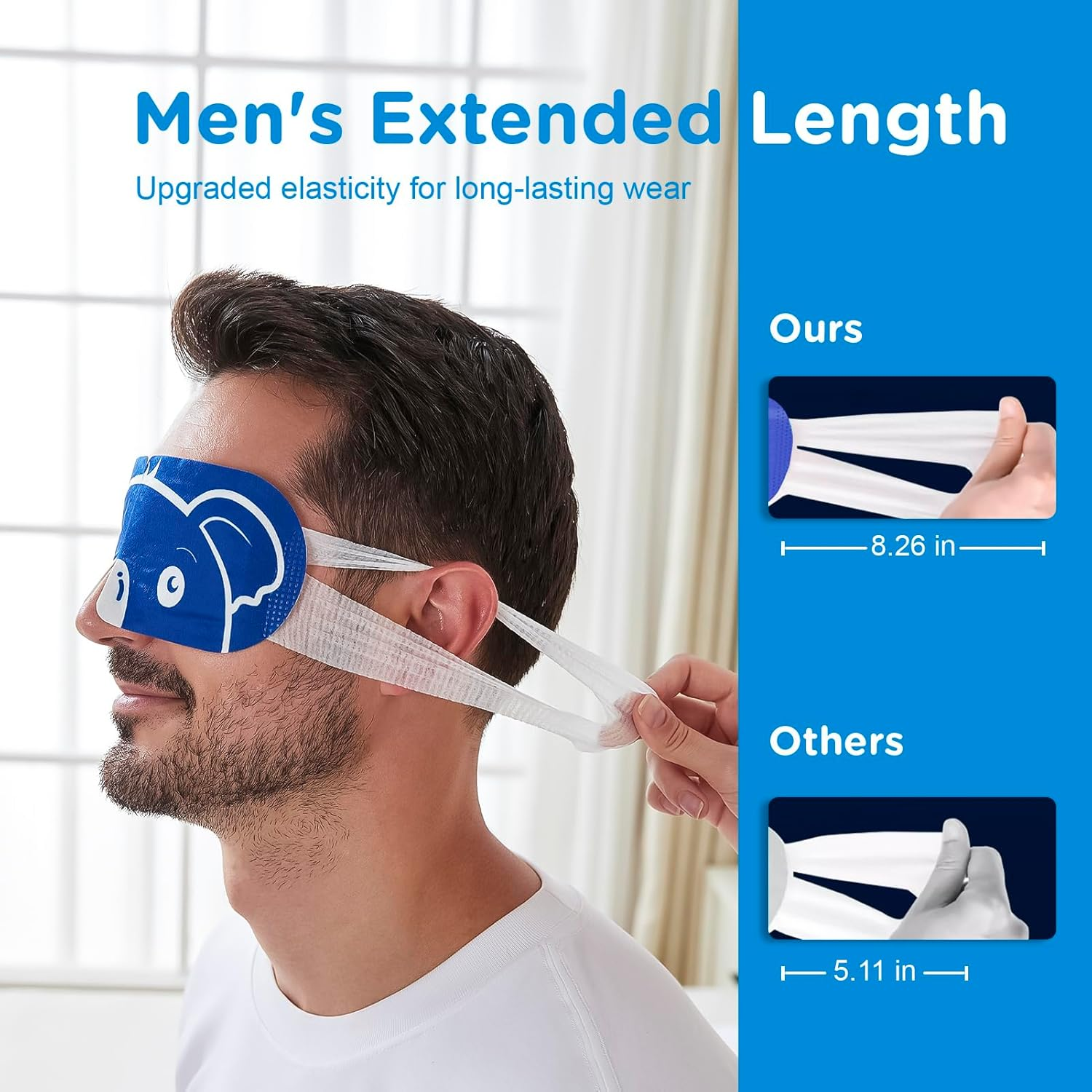 20 Packs Men'S Steam Eye Mask,Heated Eye Mask for Dry Eyes Dark Circles Puffy Eyes,Disposable SPA Warm Compress,Travel Essentials & Relaxation Gifts for Men|Teacher|Dad|Boyfriend|Family(Unscented) image number 1