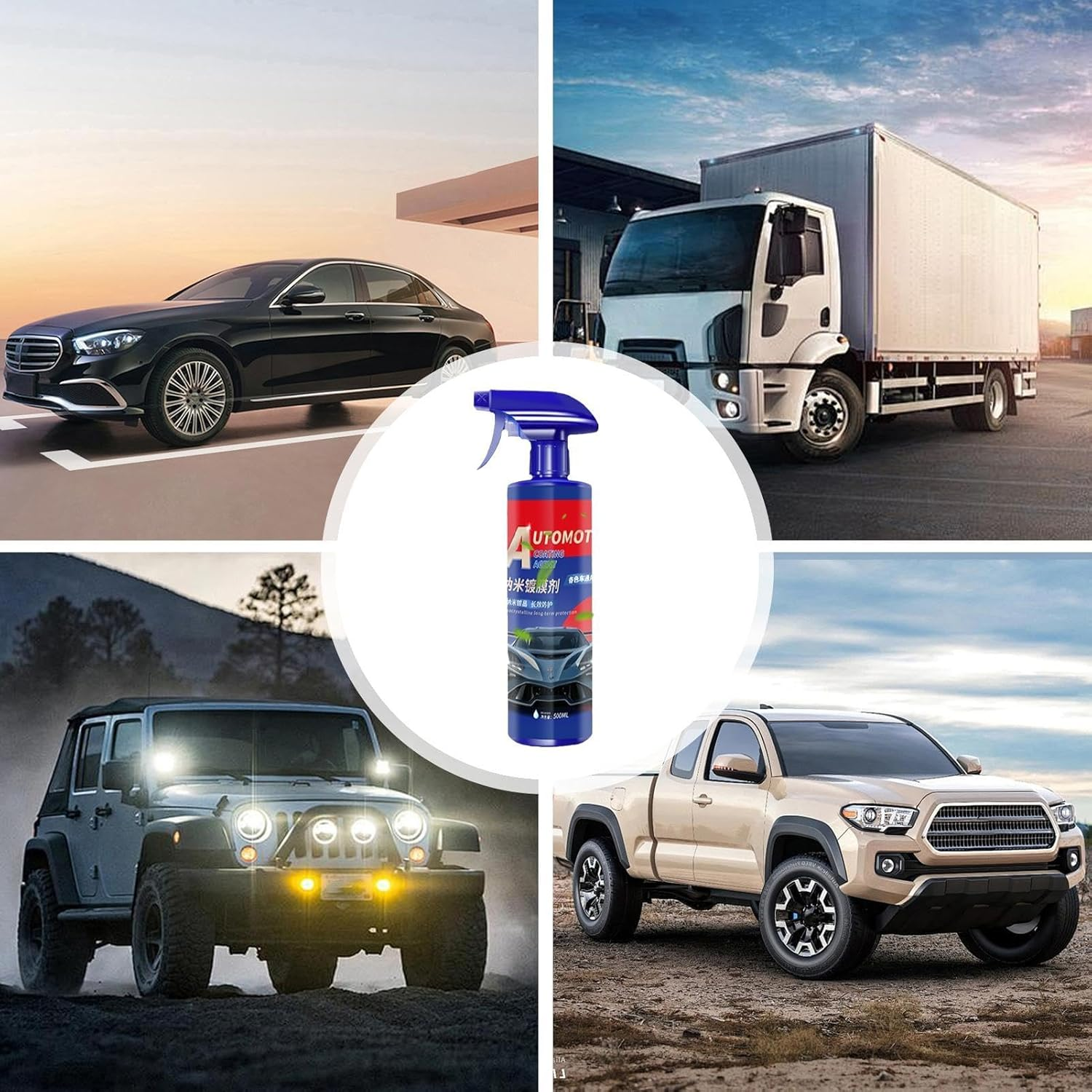 High Protection Quick Car Coating Spray, Professional Paint Sealant Rapid Car Wax Polish Ceramic Spray Coating, 500Ml Rapid Car Wax Polish For, Trucks, Motorcycles image number 3