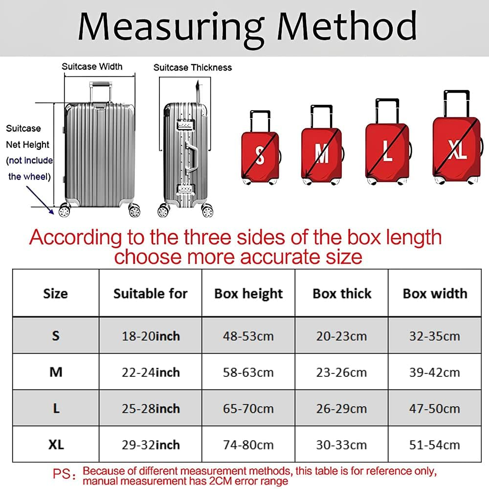 Morbuy 3D Collage Washable Suitcase Protector Anti-Scratch Elastic Spandex Suitcase Cover Fits 18-32 Inch Trolley Luggage Travel Accessories with Luggage Tags (M(22"-24"),Painting) image number 2