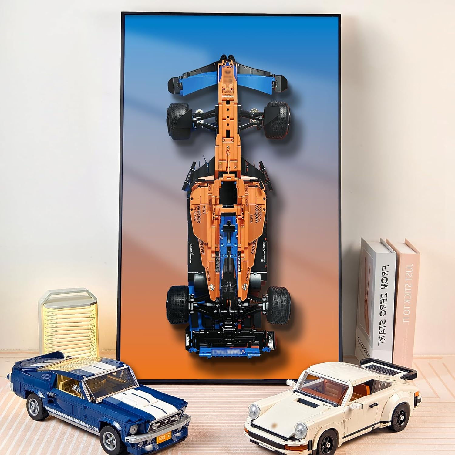 Display Wall Mount for  Technic Mclaren Formula 1 42141 - Display Wall Frame Intended for  Mclaren F1 ,Size:75 X 45Cm,Only Wallboard!