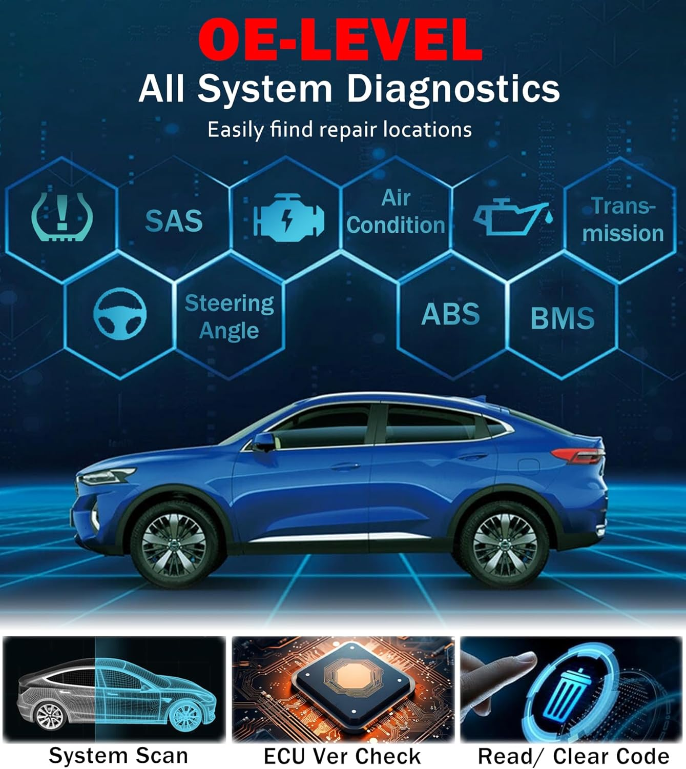 Autel Maxiap AP2500 (Upgraded AP200) Code Reader OBDII Scanner Advanced Al329 image number 3