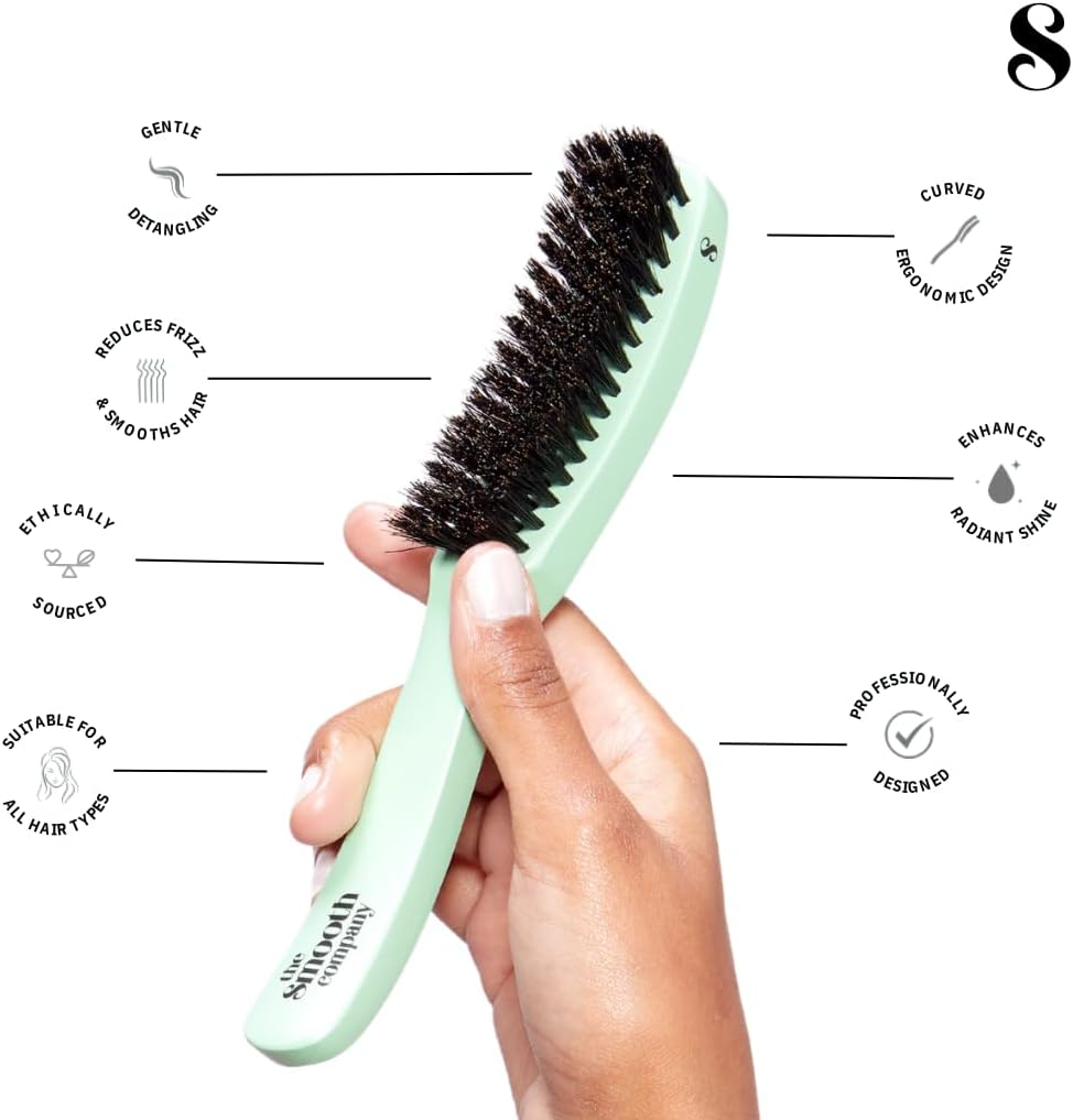 Smooth Stick Mane Master&trade; Boar Bristle Hair Brush - All Hair Types - Unisex Adult, Green image number 1
