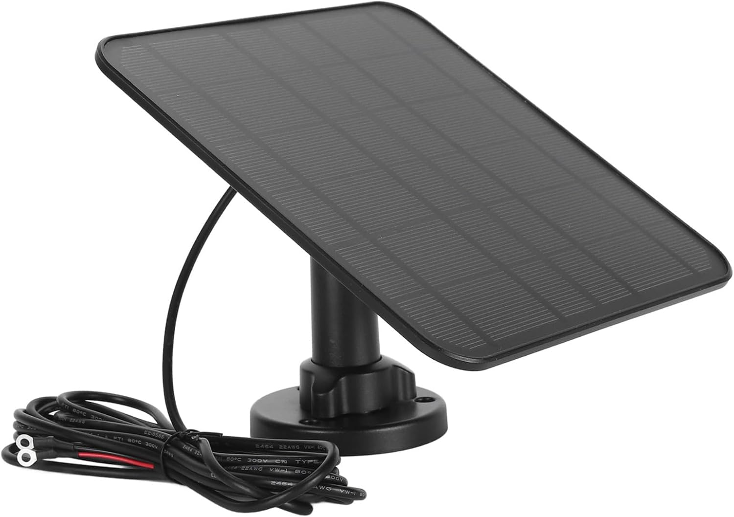 Solar Panel for for Nest Camera, 12W Solar Panel Solar Panel Charger IP66 Waterproof 360 Degree Adjustable Bracket for Video Doorbell 2 3 4 plus (CSP5W-O-B)