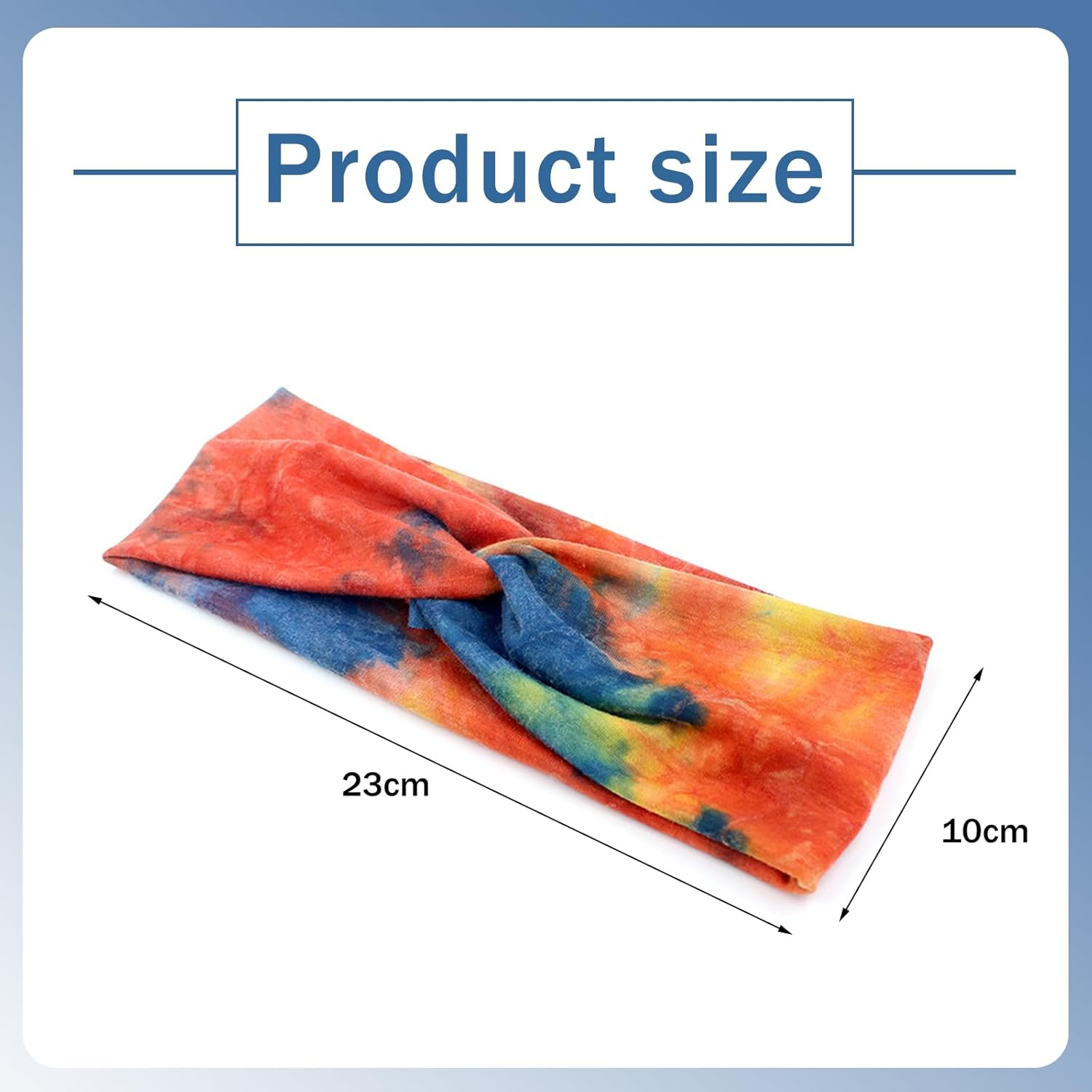 DHWEKU Hair Bands Women'S Wide Elastic Soft 3 Pieces Summer Boho Headband Print Hair Accessories Yoga Sports Hair Band Multicoloured Thin Headbands (Tie Dye) image number 4