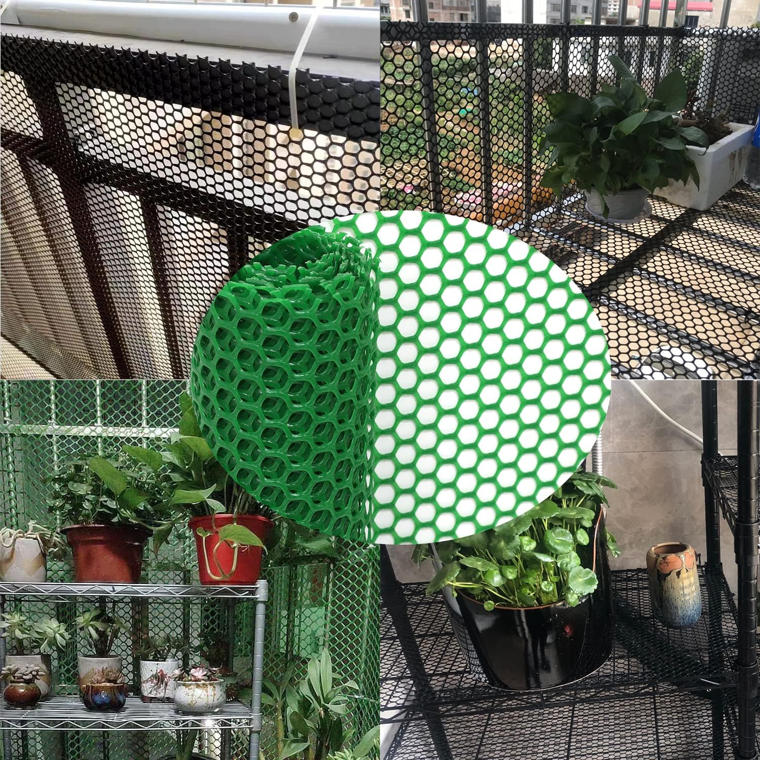 Chicken Wire Fence Mesh, Plastic Hexagonal Fencing for Gardening, 15.7IN X 10FT Green Poultry Fencing,Garden Netting, Chicken Wire Frame for Crafts, Floral Netting - Black image number 6