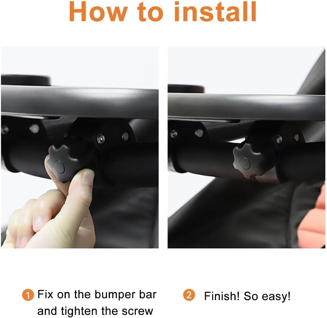 3 in 1 Universal Stroller Snack Tray, Stroller Cup Holder with Phone Holder, Stroller Snack Tray Attachment, Clip on Baby Stroller Accessories for Joggers, Umbrella & Wagons