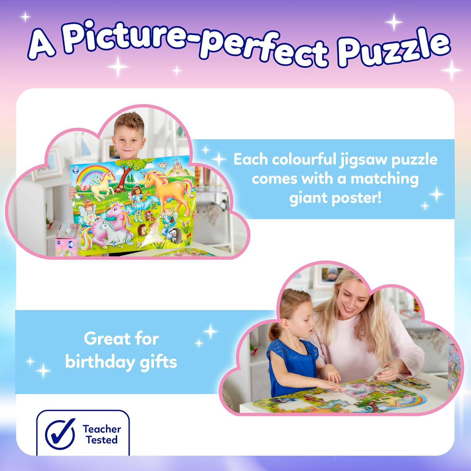 Orchard Jigsaw - Unicorn Friends & Poster 50 Pieces image number 3