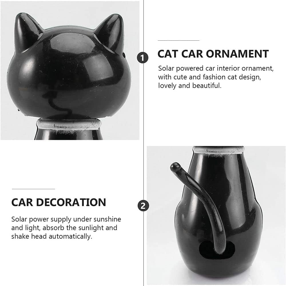 Solar Cat Toy Doll Dancing Cat Figure Car Ornament,Dancing Toys Ornaments Solar Powered Car Dashboard Interior Decoration Desktop Decor Kids Gift Window Party Car Desk Home image number 4
