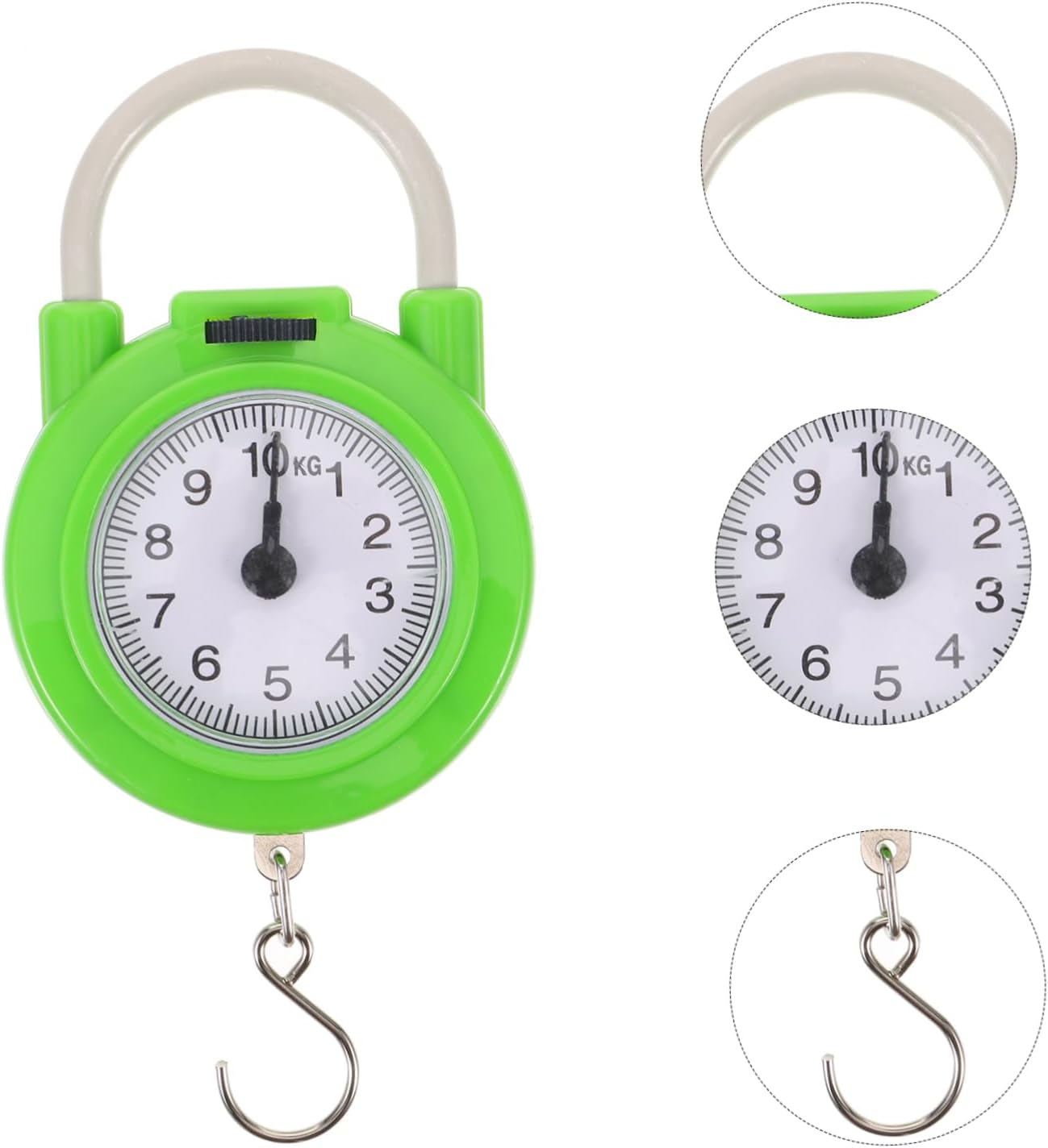 TOPPERFUN Portable Travel Spring Luggage Scale with Hook Small Manual Suitcase Weight Scale for Home and Travel Use in Fluorescent Green image number 6