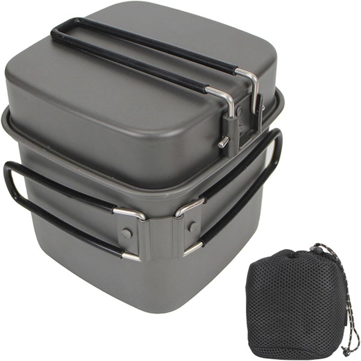 Camping Cookware, Outdoor Cooking Camping Pots Cookware Aluminum, Multifunctional Camp Cooking Utensils Set Lightweight Camping Gear for Camping Cycling Hiking image number 6