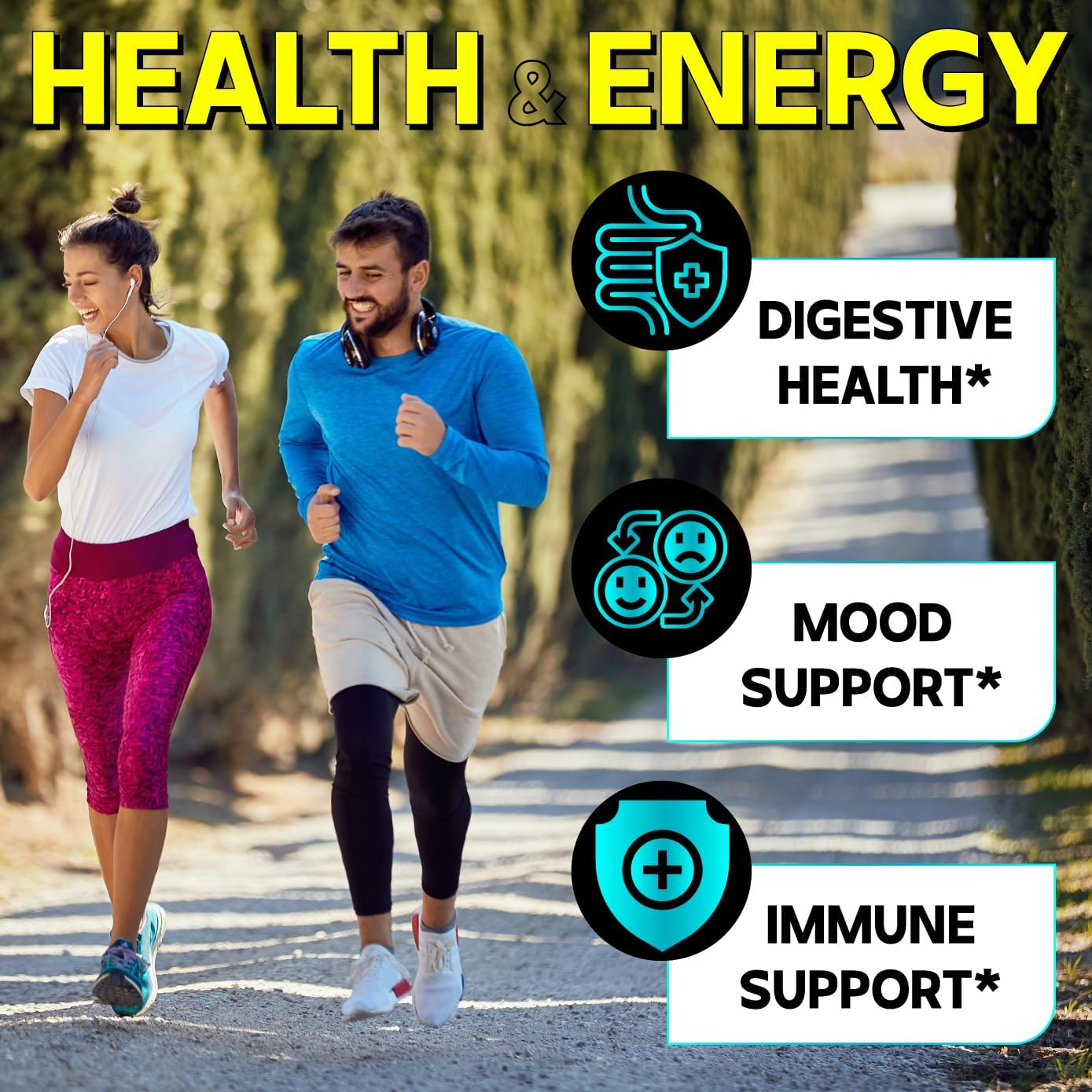 Probiotics and Prebiotics Complex. Added with Inulin, Peppermint Leaf, Ginger Root, Glucoamylase, Amylase, Bromelain - 90 Capsules | Advanced Probiotic for Women & Men by Dedicad image number 4