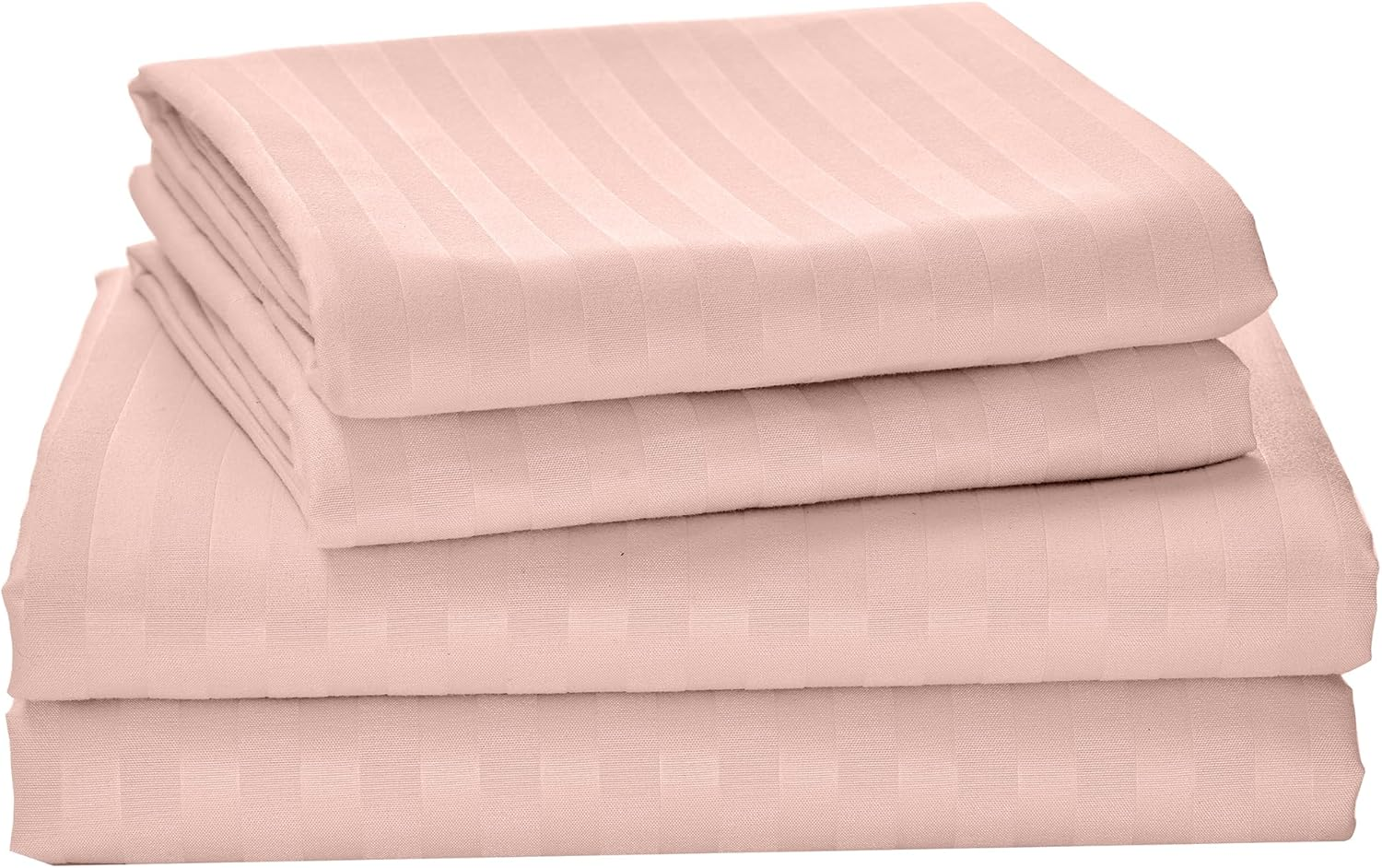 LINENOVA Luxury Stripe Bed Sheet Set King &ndash; 4 Piece Hotel-Quality 2000TC Ultra-Soft Microfibre &ndash; 40Cm Deep Fitted Sheet, Flat Sheet & Pillowcase &ndash; Deep Grey