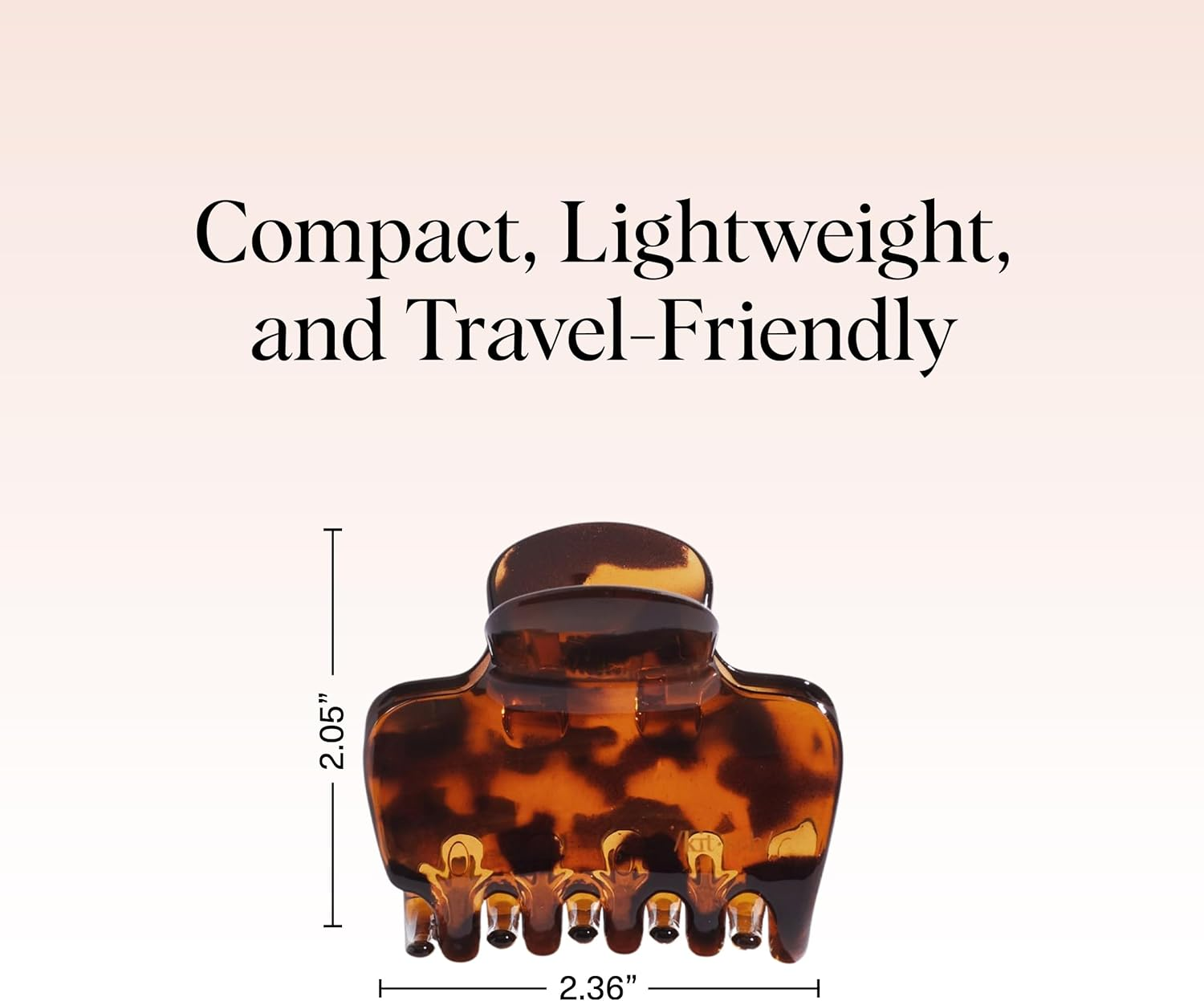 Kitsch Medium Claw Clips for Women - Strong Hold & Stylish Glossy Puffy Design Hair Accessories | Ideal for Girls and Women with Thick & Thin Hair, Half-Up or Full Updos - 2Pc Set, Black & Tort image number 4