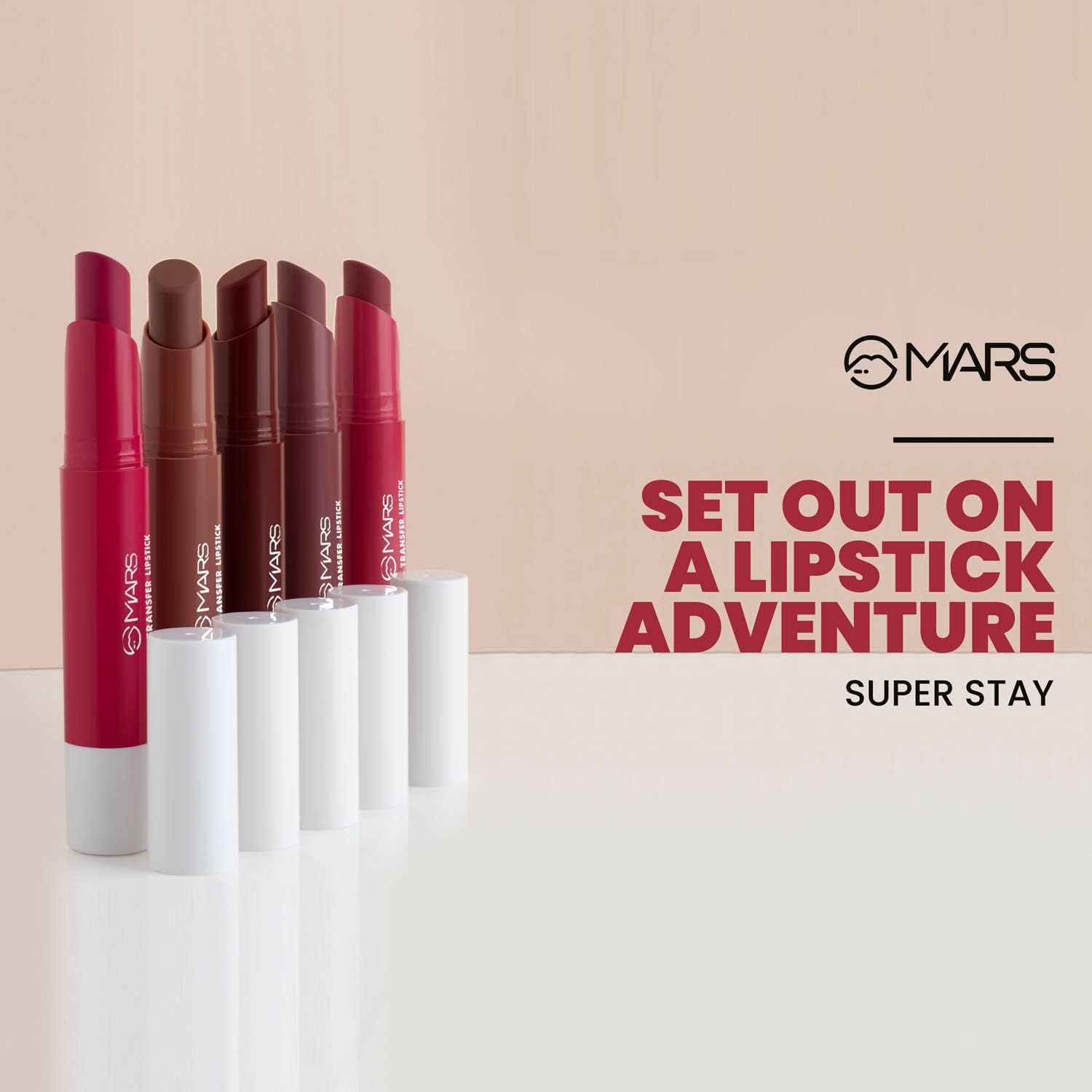 MARS Matte Super Stay Lipstick | up to 12 Hours Long Lasting | Smudge Proof and Waterproof Lipstick for Women (2.6 Gm) (12-SINFUL) image number 2