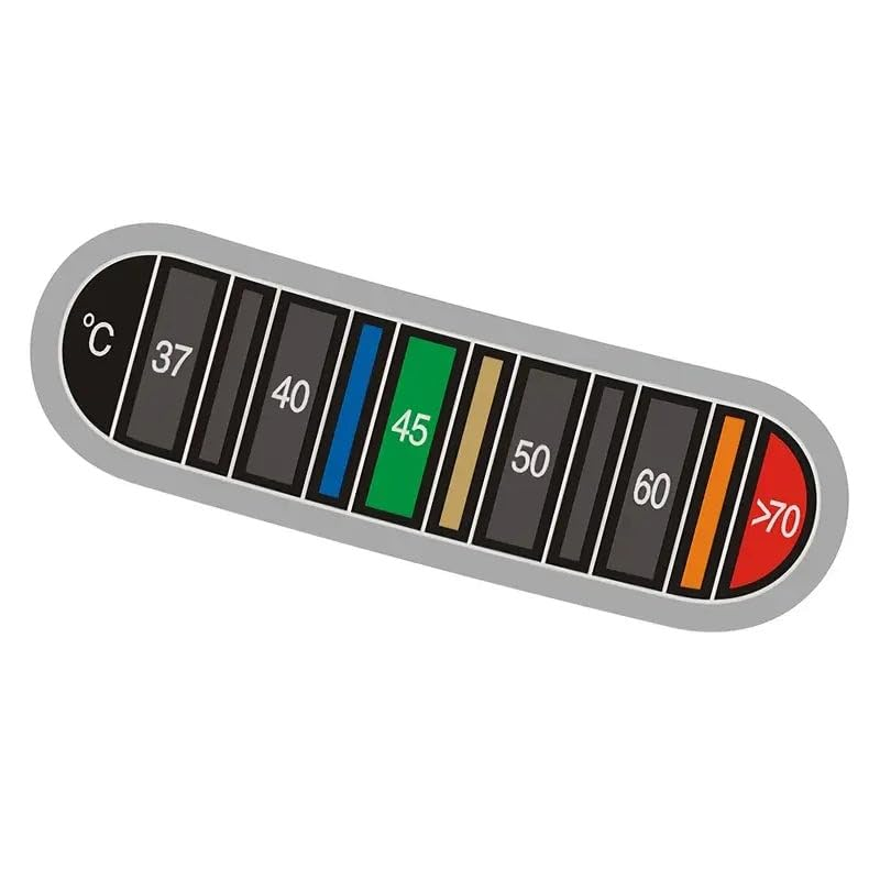 18 Grams Colour Changing Milk Thermometer Strip for Frothing &ndash; Reusable Adhesive Temperature Gauge image number 1