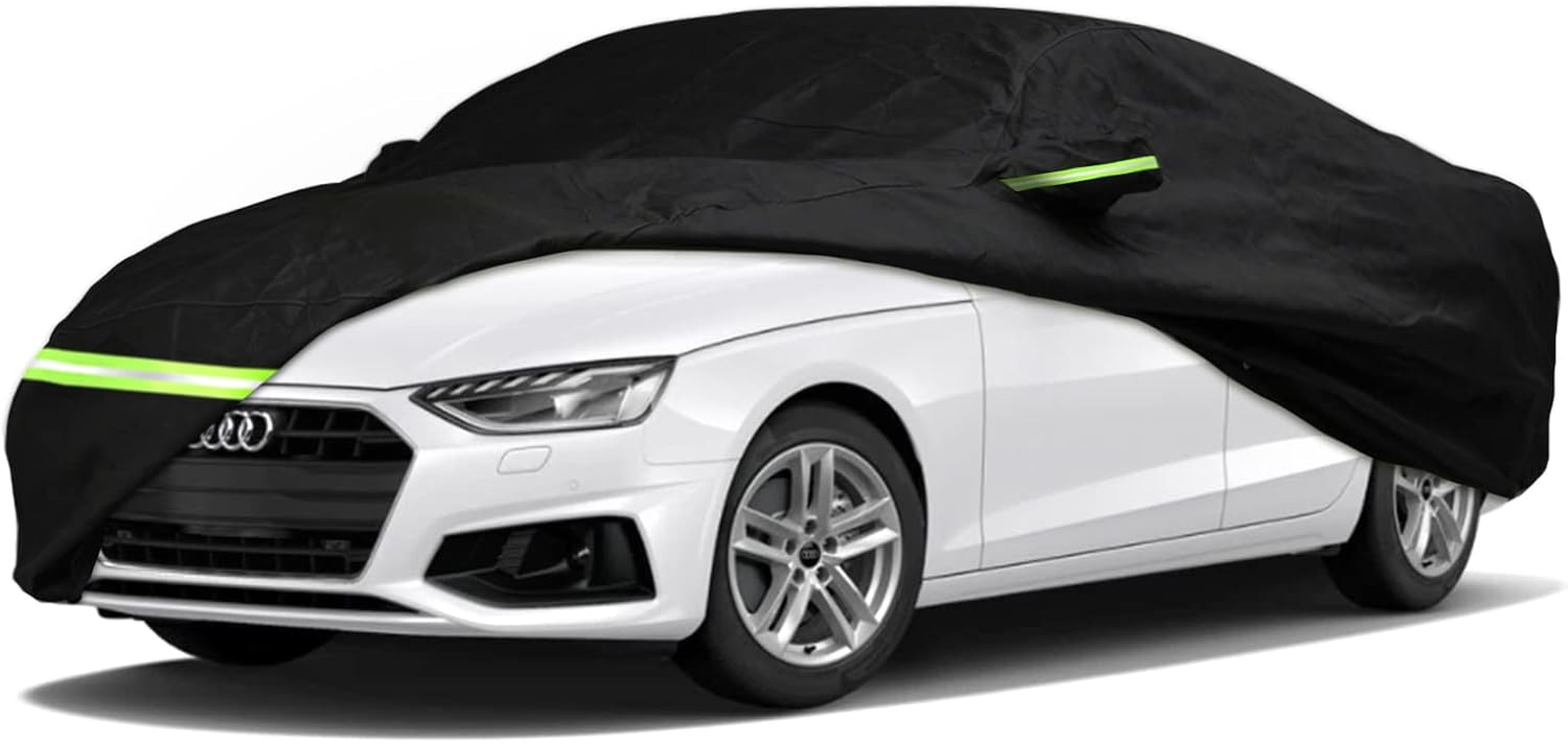 YIXIN Waterproof 210T Car Covers for 2004-2024 Audi A6/S6，Fit 100% Waterproof with Windproof Strap & Single Door Zipper (For 2004-2024 Audi A6/S6)