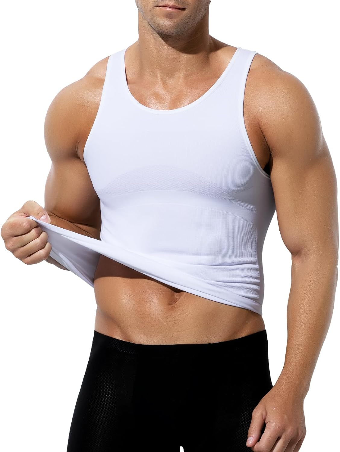 Casey Kevin Men'S Compression Tank Top Shirts Workout Undershirt Body Shaper Muscle Sleeveless Underwear Vests AK4309 1Pcs