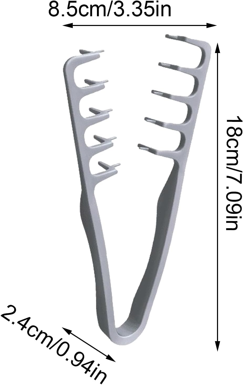 Texture Comb, Volumizing Wide-Tooth Hair Styling Comb, Wide Tooth Detanglers, Foundation Capacity Apparatus Lift, Seamless Design, Bangs Seam Grooming Accessory for Women Men - Gray image number 4